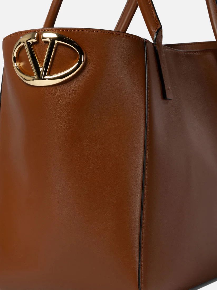 Valentino o1s22i1n0924 Size: OS / Nappa Vlogo Side Tote Bag in Brown Size ONE SIZE - 2 Thumbnail
