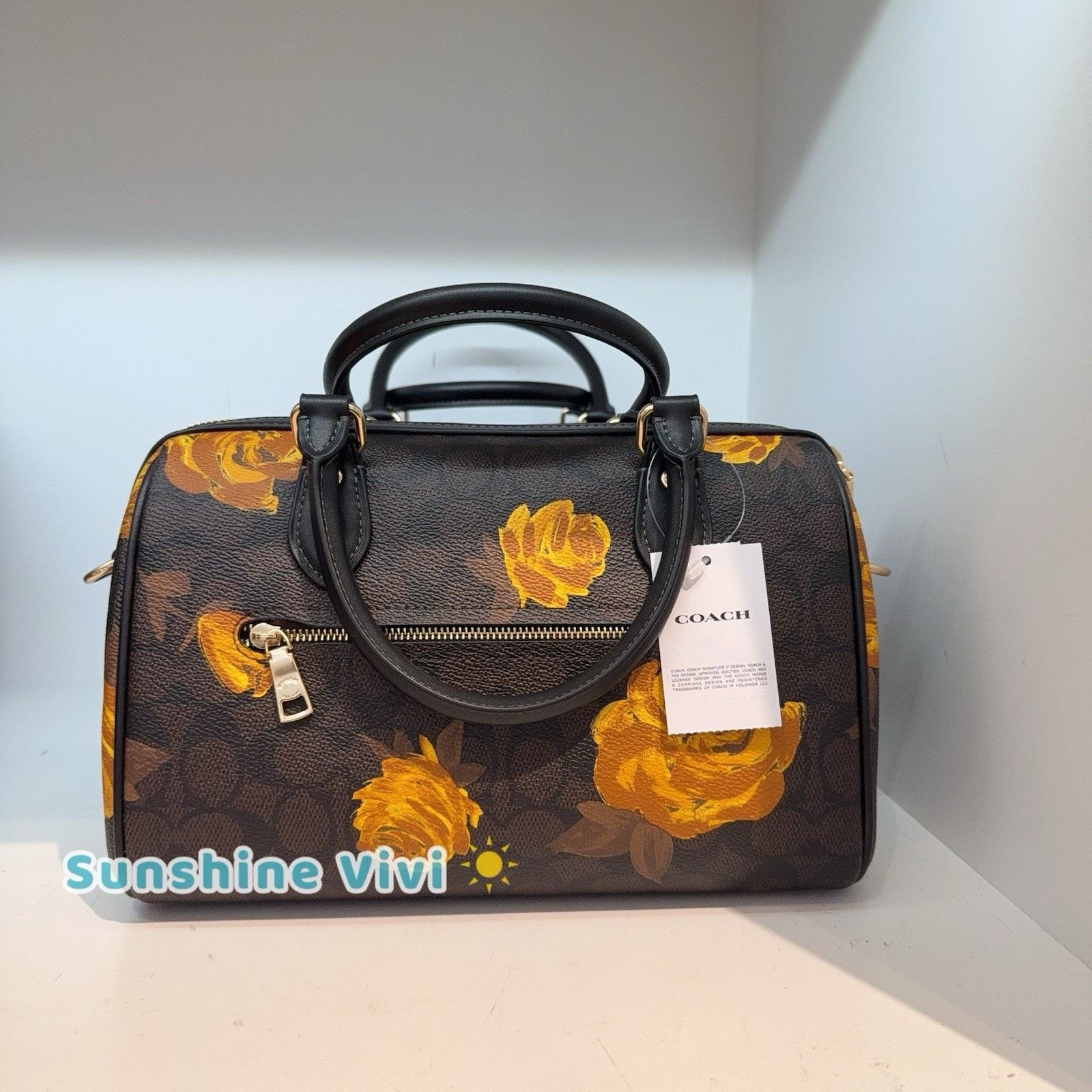 Coach NWT Coach CCE30 Rowan Satchel Bag Canvas &Leather Size ONE SIZE - 4 Thumbnail