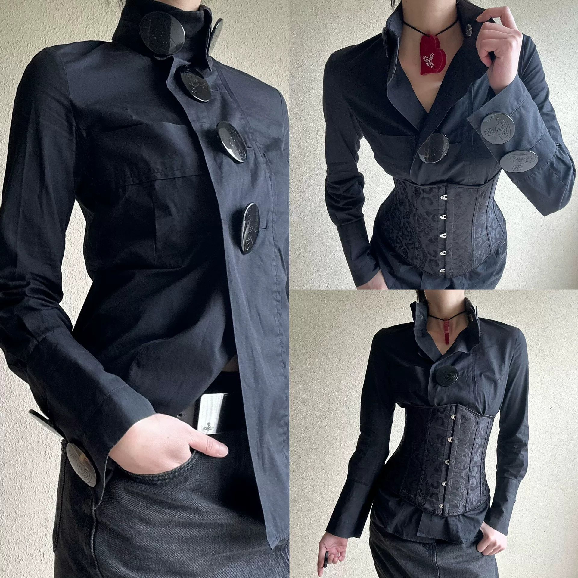 vintage vivienne westwood oversized button shirt