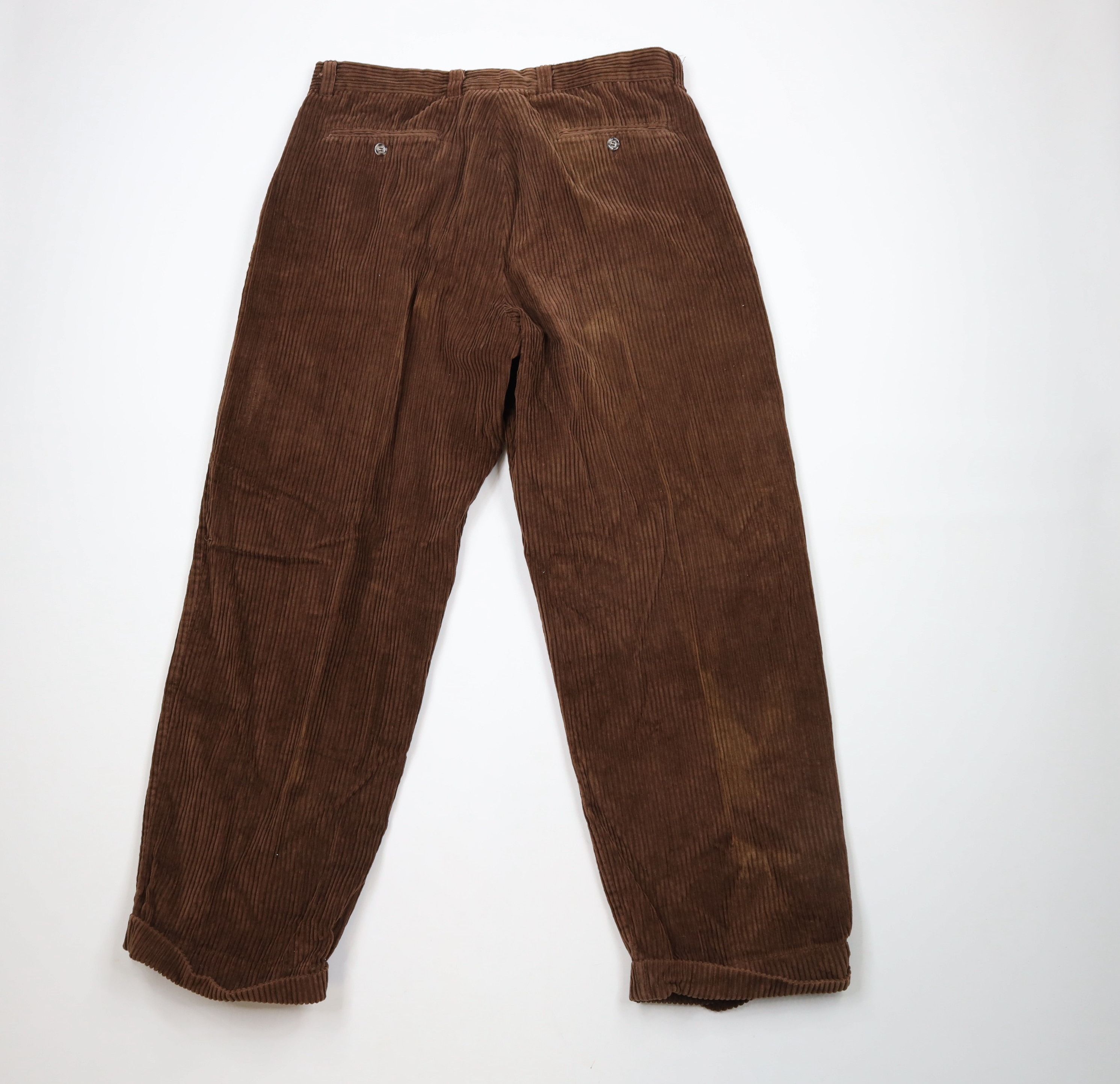 Vintage Vintage 90s Streetwear Baggy Wide Leg Corduroy Pants Brown Size US 36 / EU 52 - 8 Thumbnail