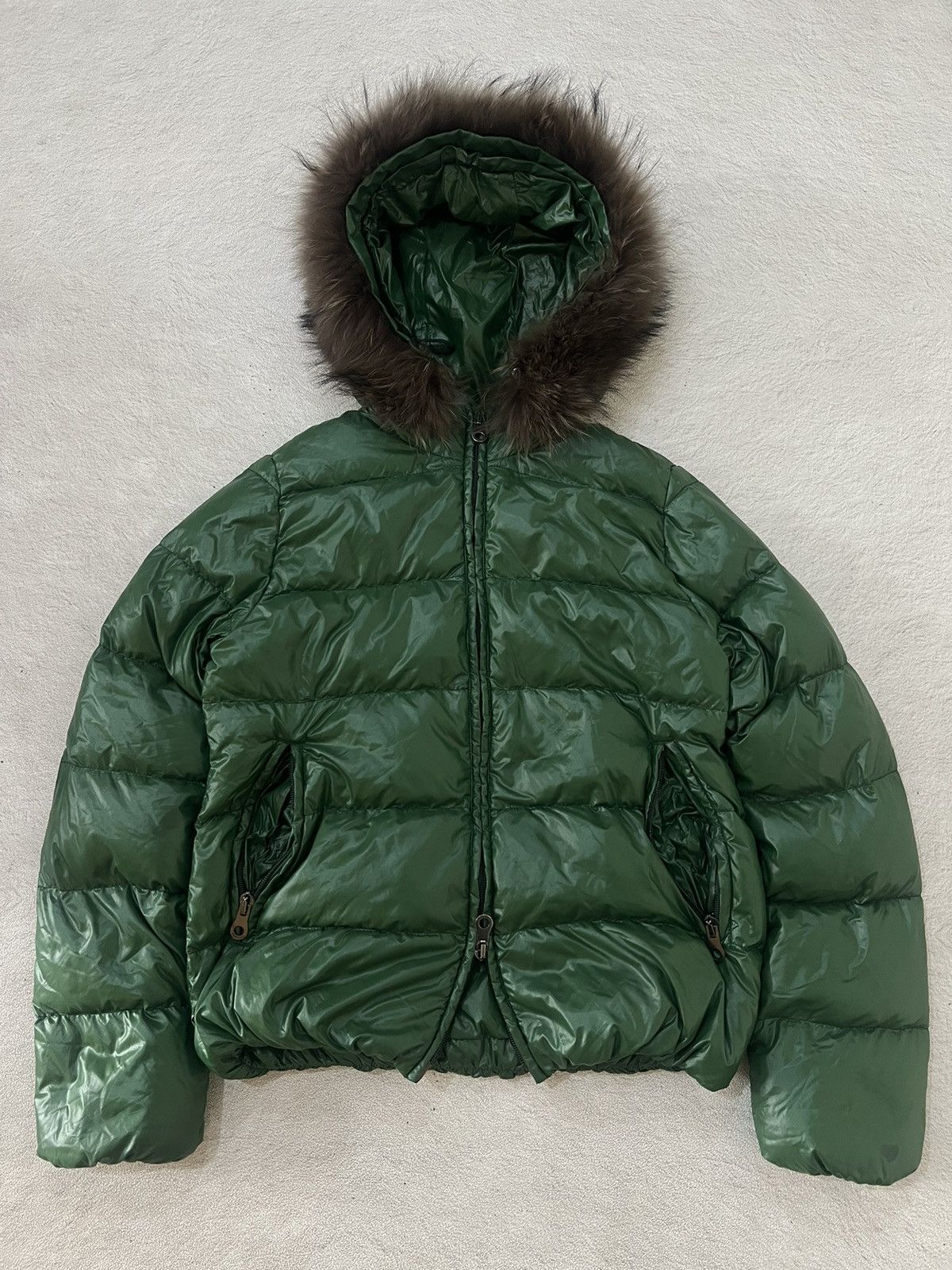 1990s Duvetica Pelliccia Tinta Dyed Fur Raccoon Puffer Down