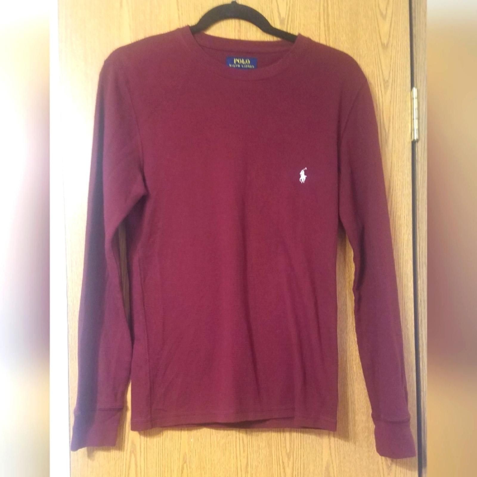 Polo Ralph Lauren Polo by Ralph Lauren Maroon Long Sleeve Sleep Shirt Small Size US S / EU 44-46 / 1 - 1 Thumbnail