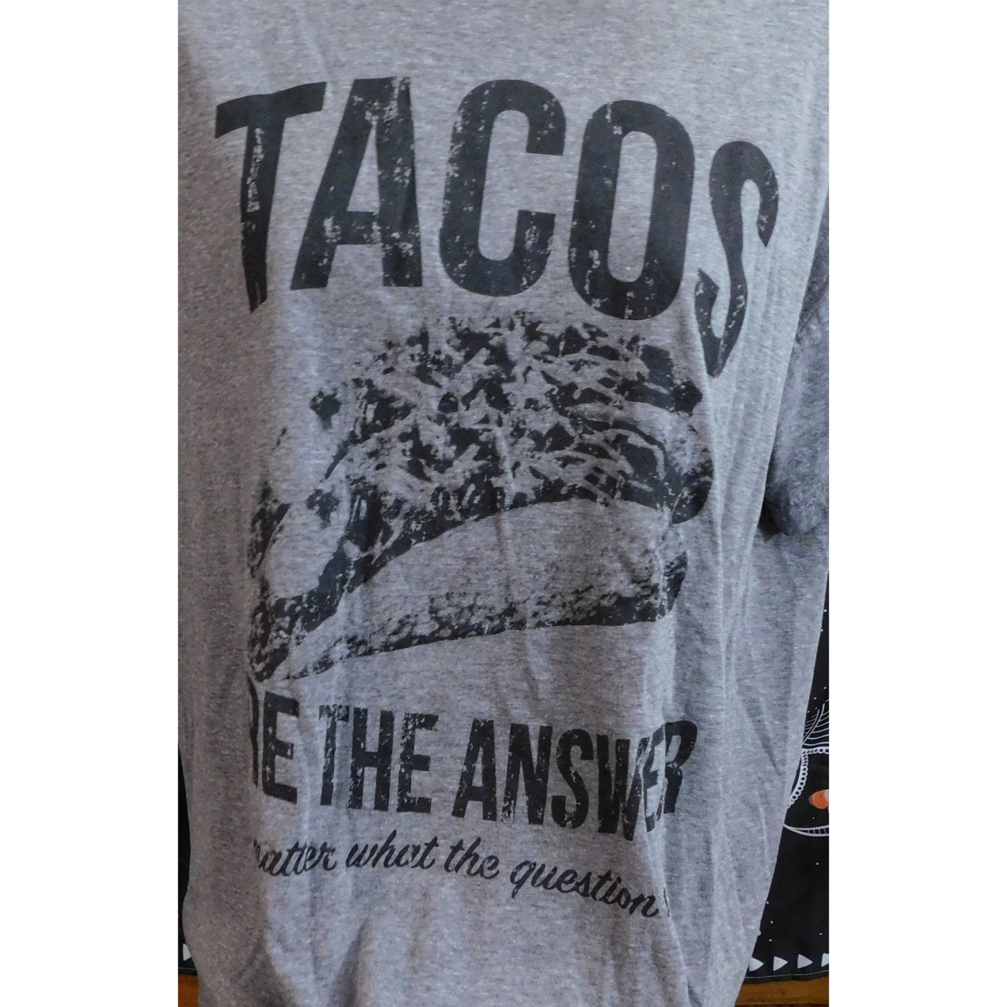 Other Crazy Dog Funny Taco Tee Grey With Black Print Size US M / EU 48-50 / 2 - 1 Thumbnail