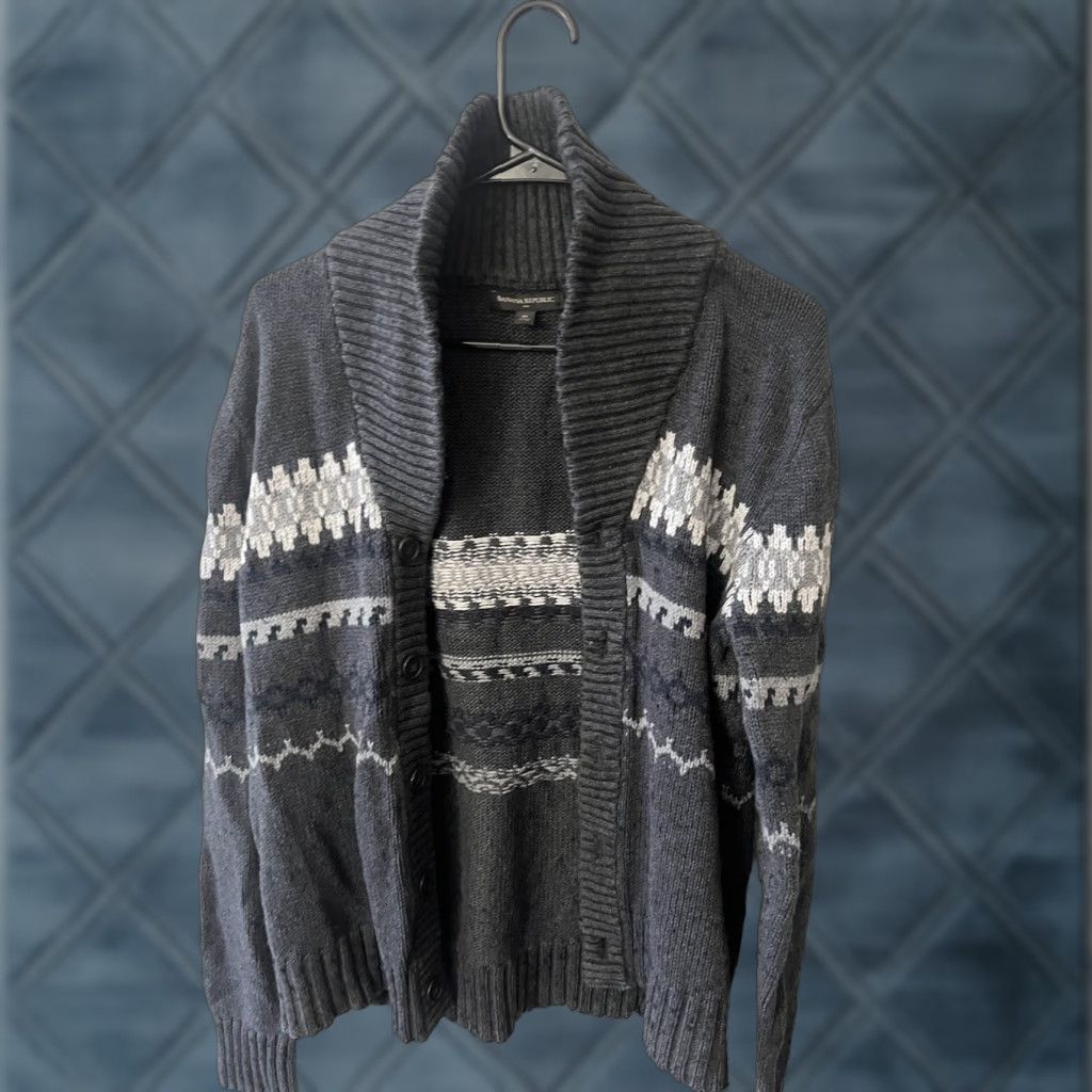 Banana Republic Banana Republic Sweater Cardigan Adult Medium Gray Button Up Knit Knit Casual Business Size US M / EU 48-50 / 2 - 1 Thumbnail