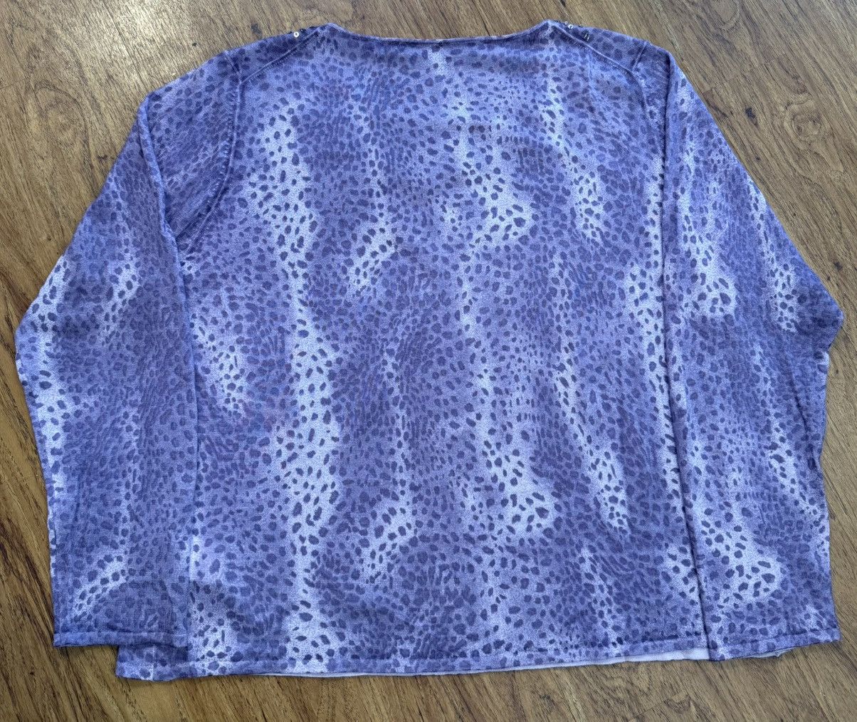Marina Rinaldi Marina Rinaldi Sweater Blouse ITALY Lana Wool Japan Cheetah Size XL / US 12-14 / IT 48-50 - 4 Thumbnail