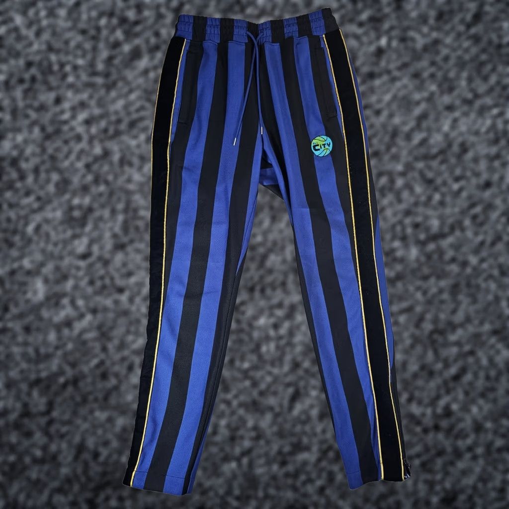 Vintage VINTAGE Just Don All City Sports Pants Blue Striped Sweatpants Tapered Men's Medium Size US 31 - 1 Thumbnail