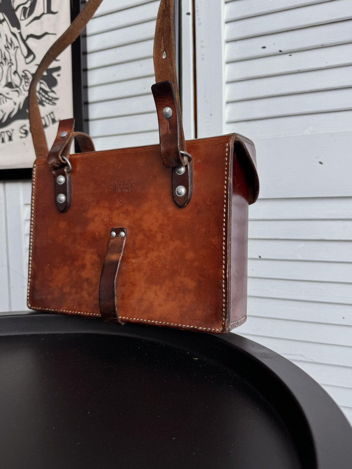 Vintage Vintage Swiss Army Leather Satchel Handcrafted Bag 1977 Size ONE SIZE - 11 Thumbnail