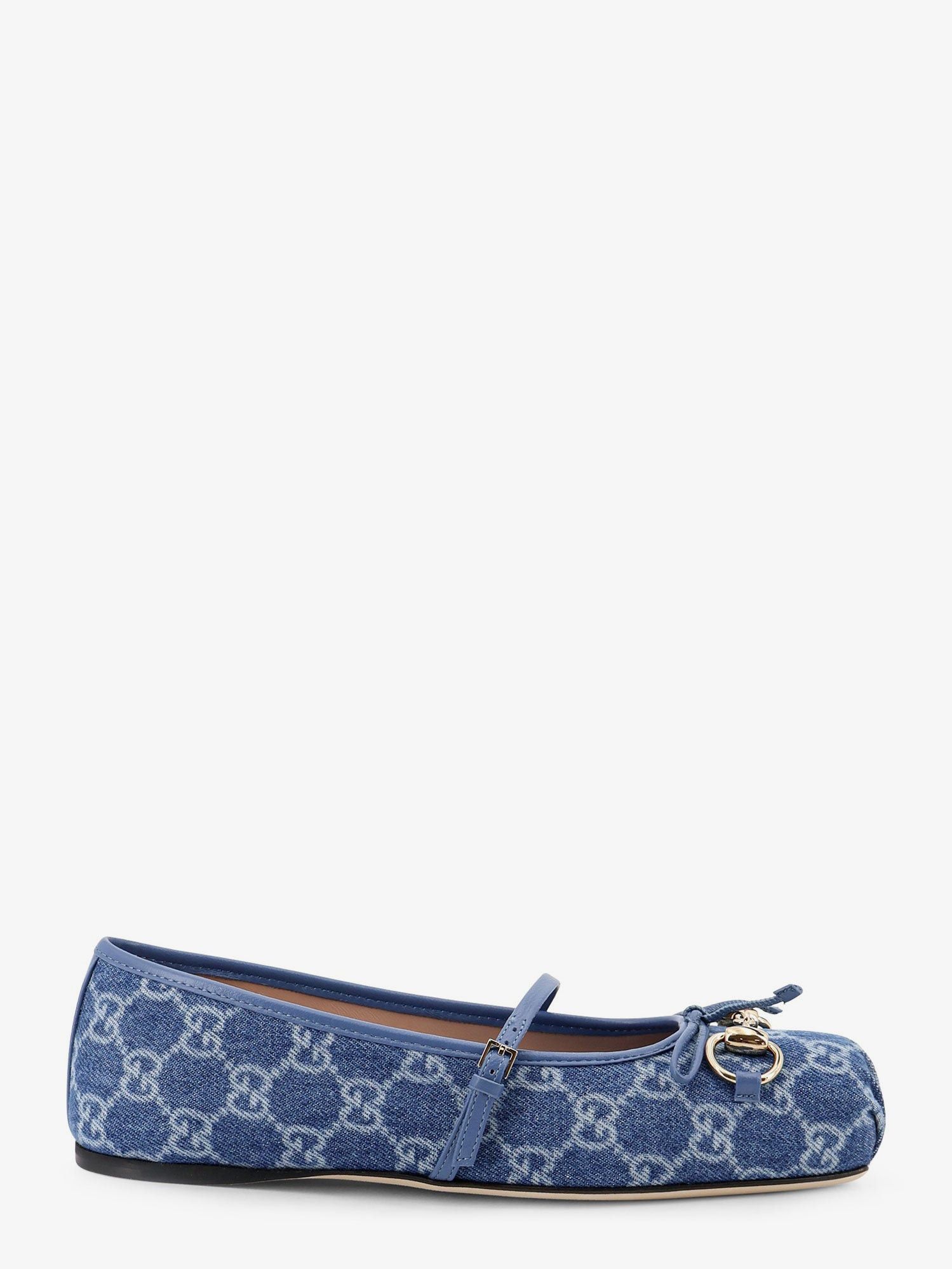 Gucci Gg Fabric Ballet Flat With Metal Horsebit Size US 10 / IT 40 - 1 Thumbnail