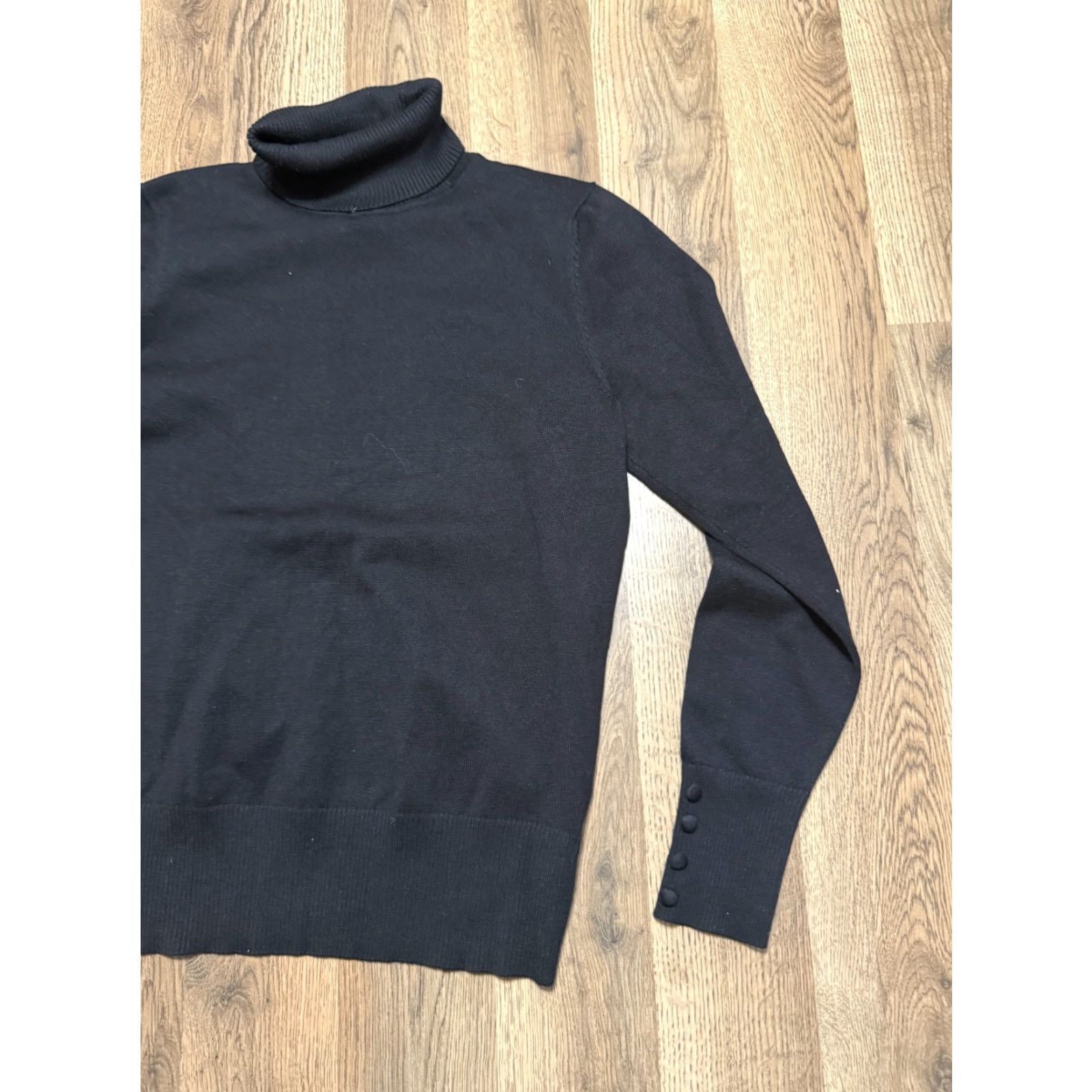 Vintage VINTAGE Cupio Sweater Shirt Womens M Black Turtleneck Long Sleeve Pullover Size M / US 6-8 / IT 42-44 - 4 Thumbnail