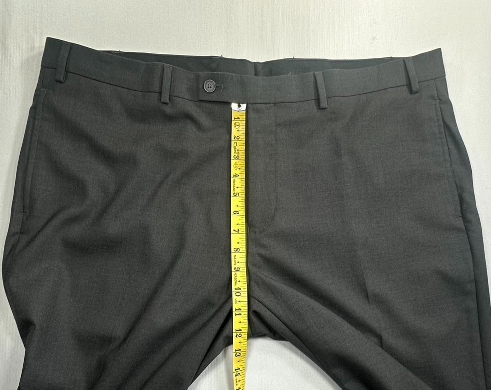 Calvin Klein Calvin Klein Slim Fit Flat Front Dress Pants Gray Mens 42/30 Size US 42 / EU 58 - 4 Thumbnail