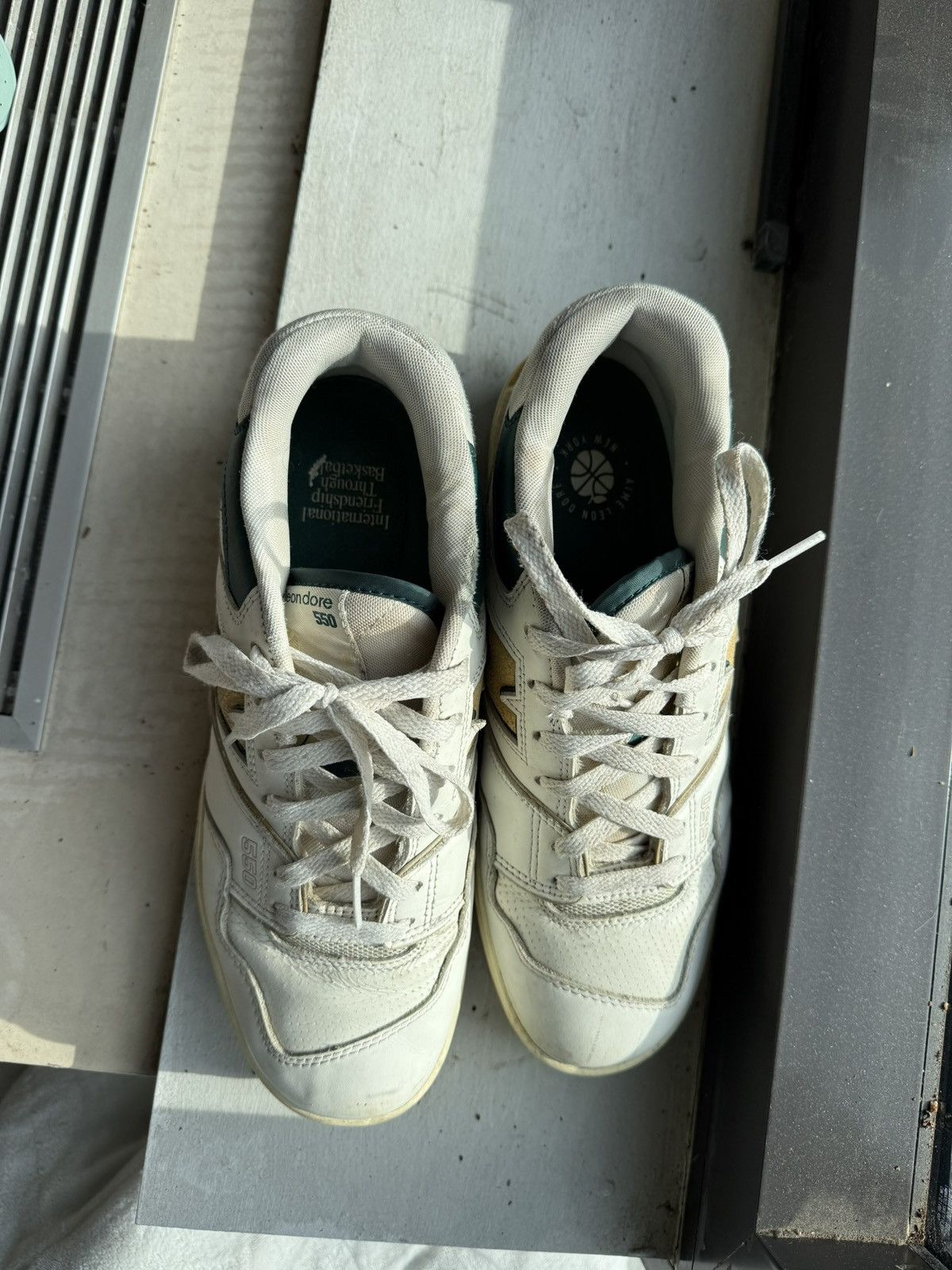 Aime Leon Dore × New Balance ALD / NB P550 Basketball Oxfords (Evergreen) Size US 9 / EU 42 - 2 Thumbnail