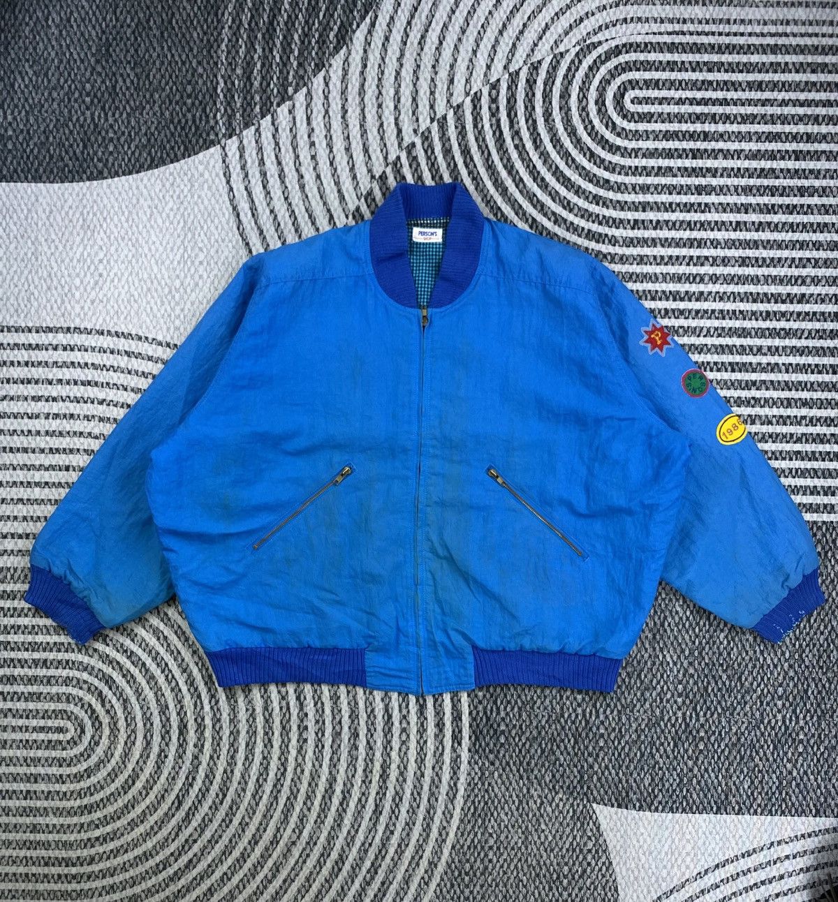 Japanese Brand Vintage Person Shop Stain Zipper Bomber Jacket Size US XXL / EU 58 / 5 - 2 Thumbnail