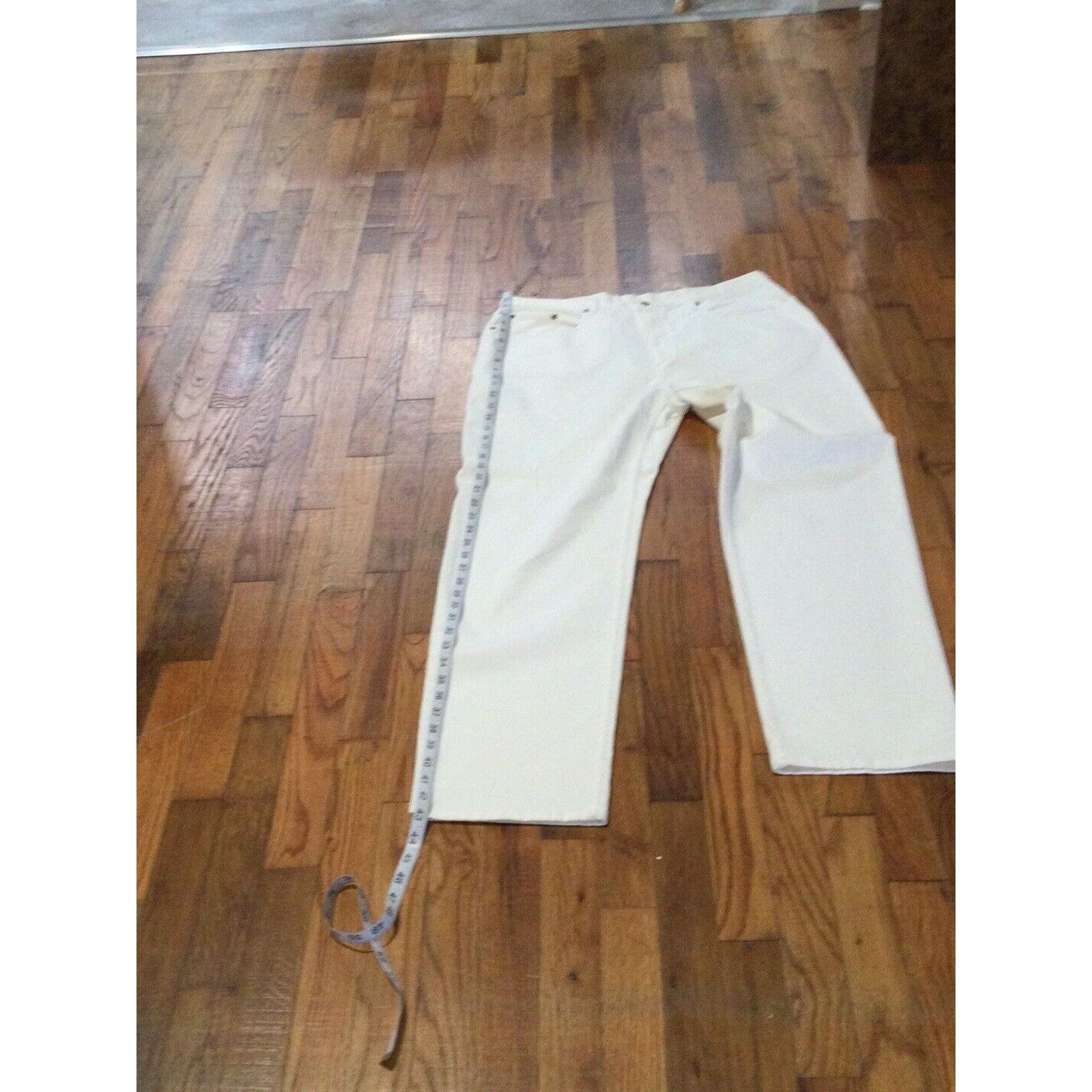 Chicos Chicos Design White Denim Button Front Jeans 3/XL/16 NWT Size 38" / US 16 / IT 52 - 15 Thumbnail