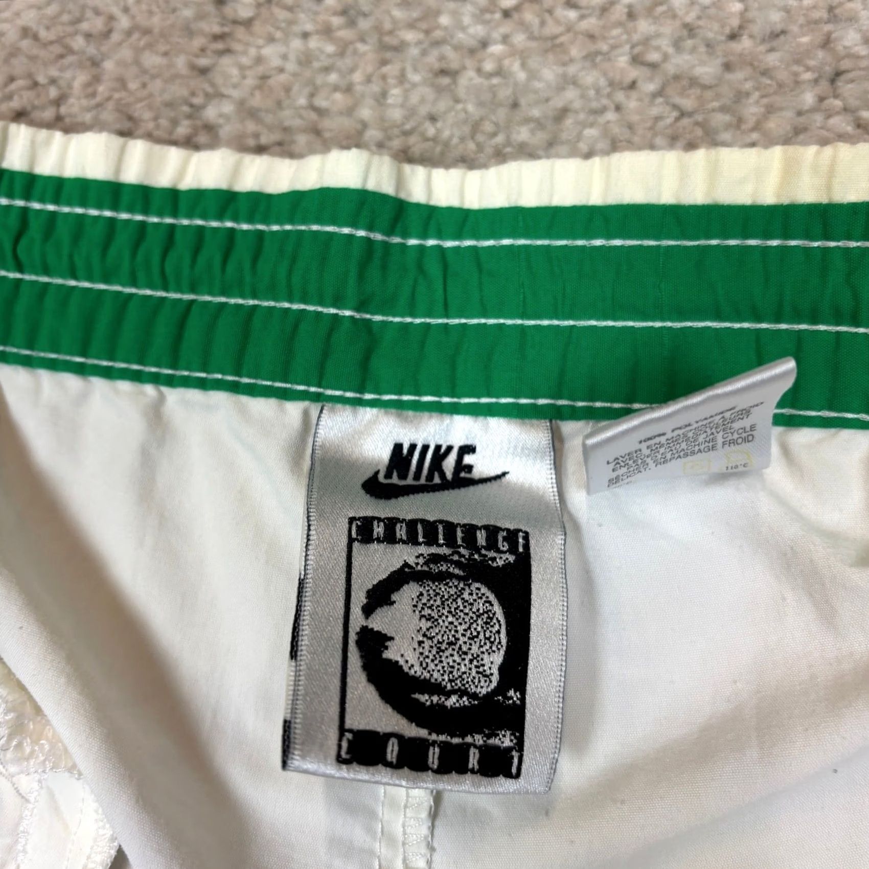 Nike VINTAGE Nike Tennis Shorts Men L White Agassi Sampras Drawstring Court Challenge 90s Size US 33 - 5 Thumbnail