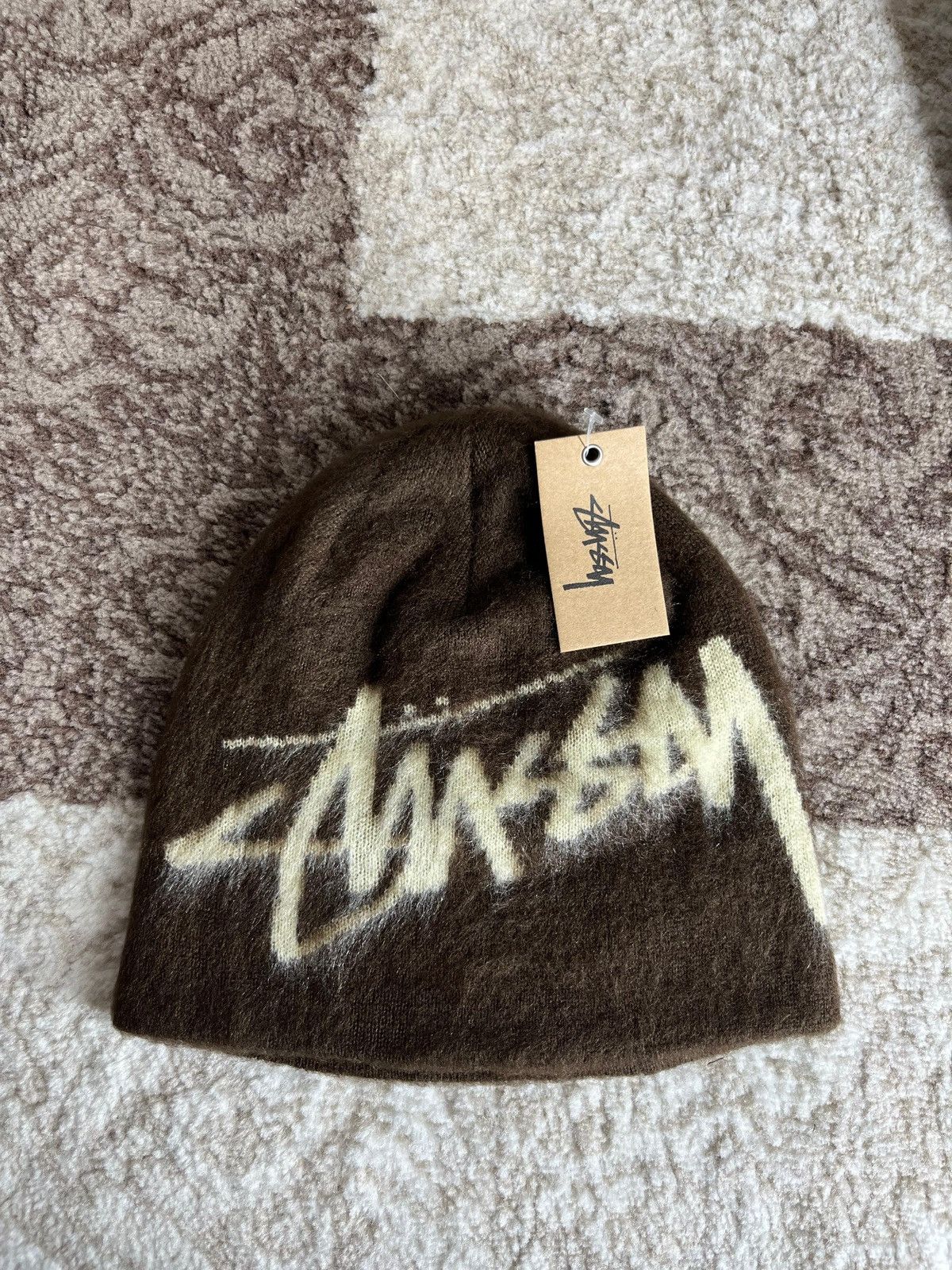 Stussy Leopard Skullcap Beanie Brown main image 0