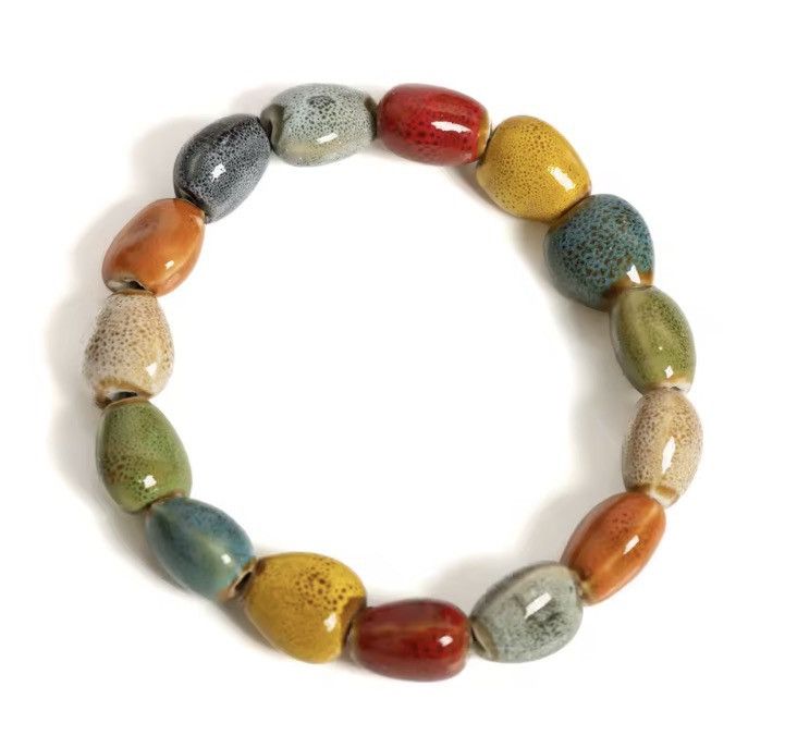 Jewelry Handmade Ceramic Beaded Bracelet Fairycore Y2K Size ONE SIZE - 3 Thumbnail