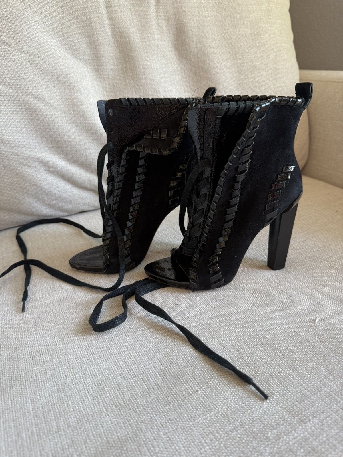 Alexander Wang Suede Heeled Booties Size US 5 / IT 35 - 10 Thumbnail