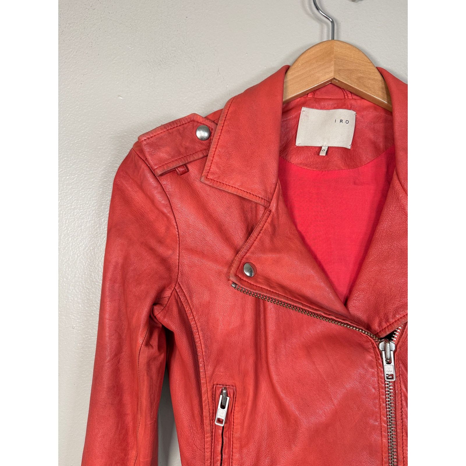 Iro IRO Ashville Lambskin Leather Jacket $1200 size 0 Size XS / US 0-2 / IT 36-38 - 8 Thumbnail
