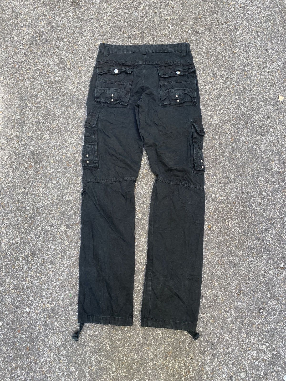 If Six Was Nine Cargo Pants Multipocket Black Bondage Size US 29 - 5 Thumbnail