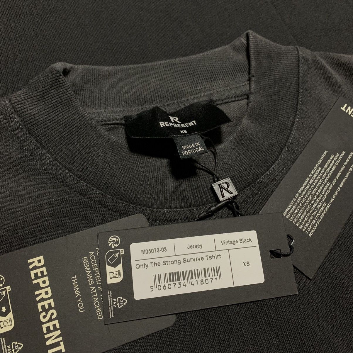 Represent Clo. Represent XS Shark Graphic Vintage Black Tee Only The Strong Size US XS / EU 42 / 0 - 4 Thumbnail