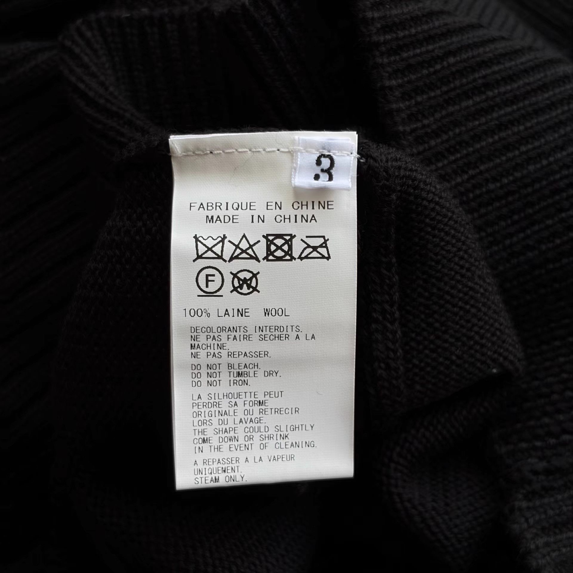 Yohji Yamamoto Yohji Yamamoto 24aw Cable Knit Panel Turtleneck Sweater K4 Size US L / EU 52-54 / 3 - 6 Thumbnail