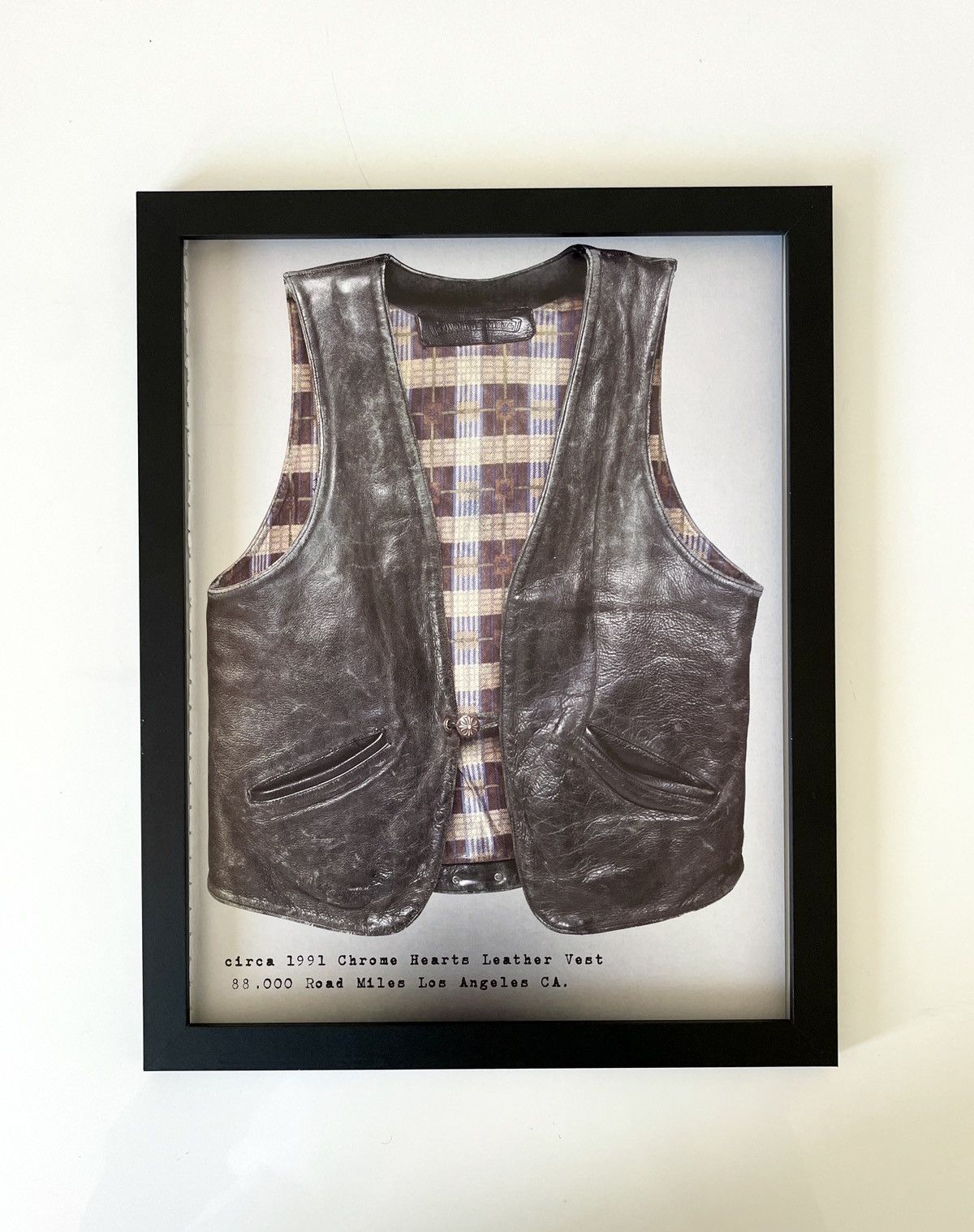 Chrome Hearts × Vintage Chrome Hearts vintage Leather Vest Poster framed 9x11 Size ONE SIZE - 1 Thumbnail