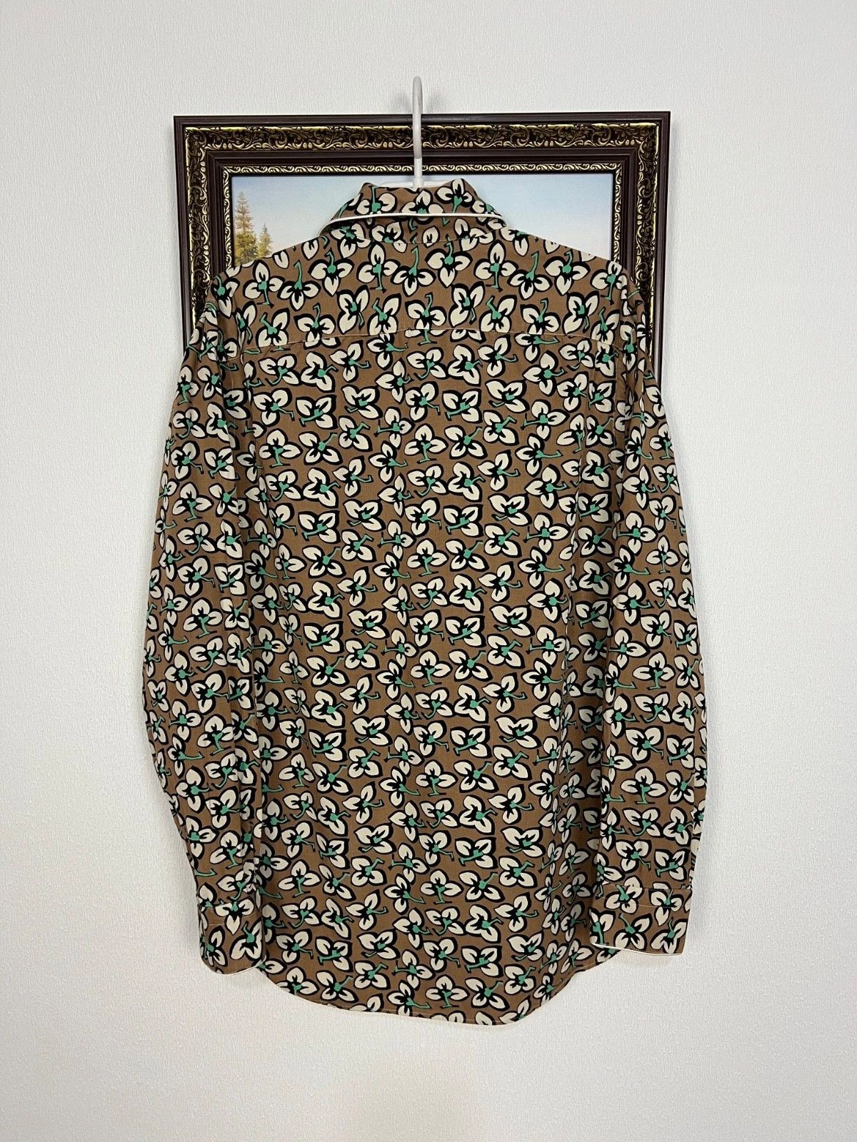 Doppiaa DoppiAA Band Collar Cotton Shirt Floral Pattern 41 L Size US L / EU 52-54 / 3 - 5 Thumbnail