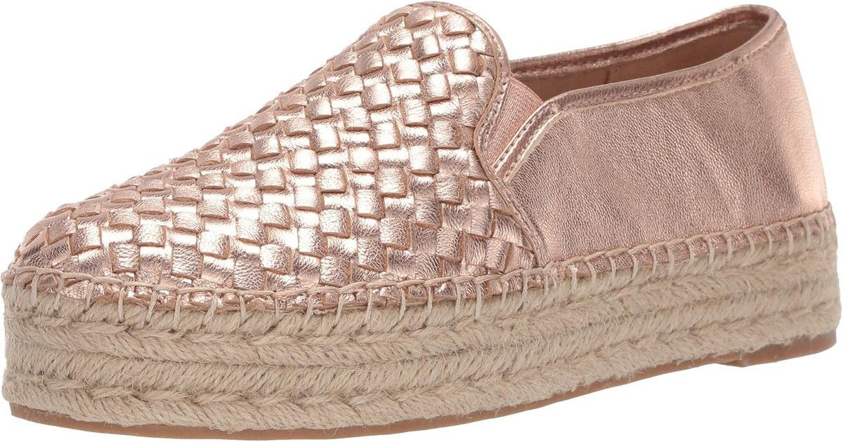 Sam Edelman SAM EDELMAN ROSE GOLD LEATHER CATHERINE ESPADRILLES SZ 7 Size US 7 / IT 37 - 4 Thumbnail