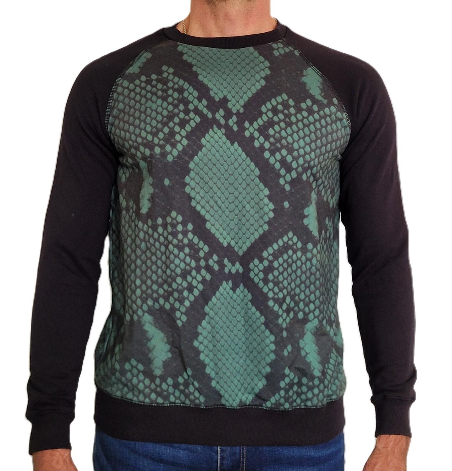 Other DETER Clothing Men’s Med Green Snake Print Sweatshirt Size US M / EU 48-50 / 2 - 1 Thumbnail