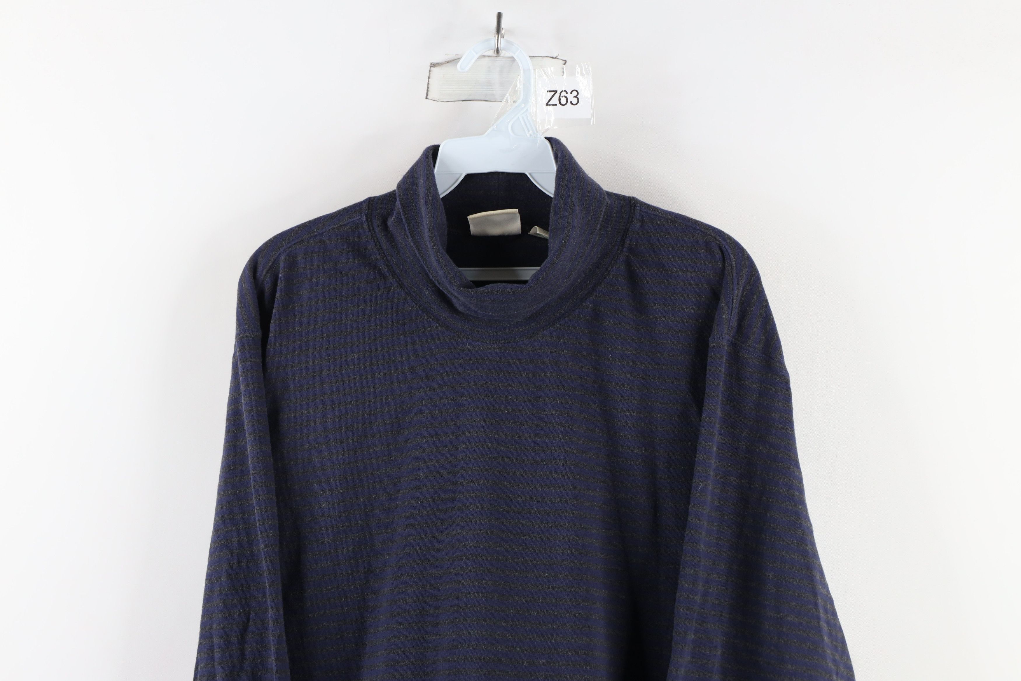 L.L. Bean × Vintage Vintage 90s LL Bean Striped Long Sleeve Turtleneck T-Shirt Size US L / EU 52-54 / 3 - 2 Thumbnail