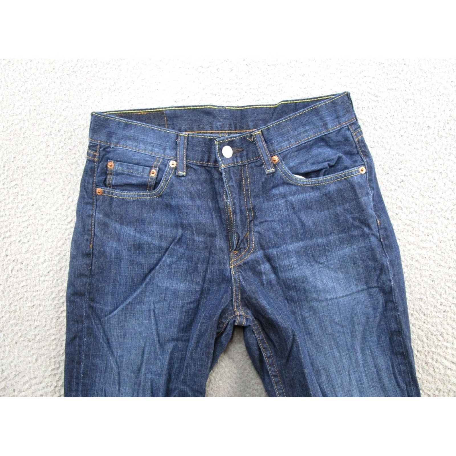 Levi's Levi's 514 Jeans Mens Size 29x30 Blue Denim Straight Leg 5-Pocket Regular Rise Medium Wash - Size US 29 - 3 Thumbnail