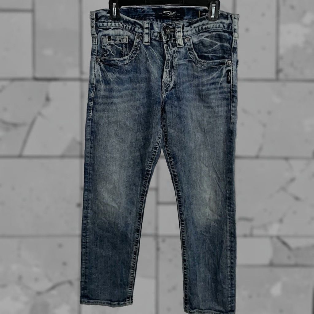 Silver Jeans Co. Silver Jeans Co Blue Eddie Straight Leg Denim Jeans Mens 31x30 Size US 31 - 1 Thumbnail