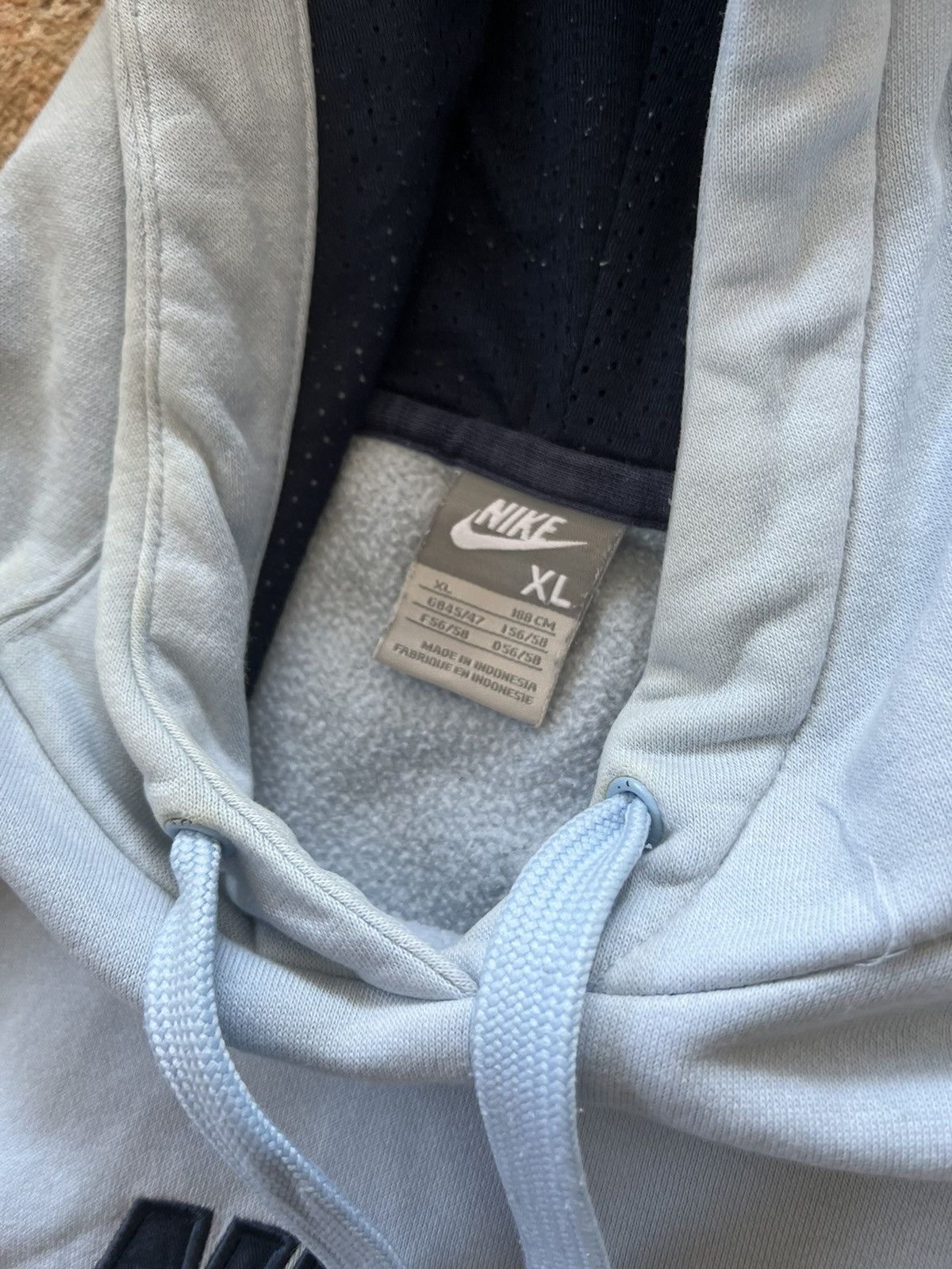 Nike × Vintage 🐋 90’s NIKE BIG SWOOSH LOGO HOODIE Y2K Size US XL / EU 56 / 4 - 4 Thumbnail
