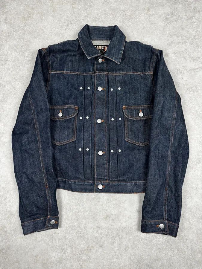 Jean Paul Gaultier 2000s Jean Paul Gaultier Navy Brut Denim Elastic Jacket Size US M / EU 48-50 / 2 - 1 Thumbnail