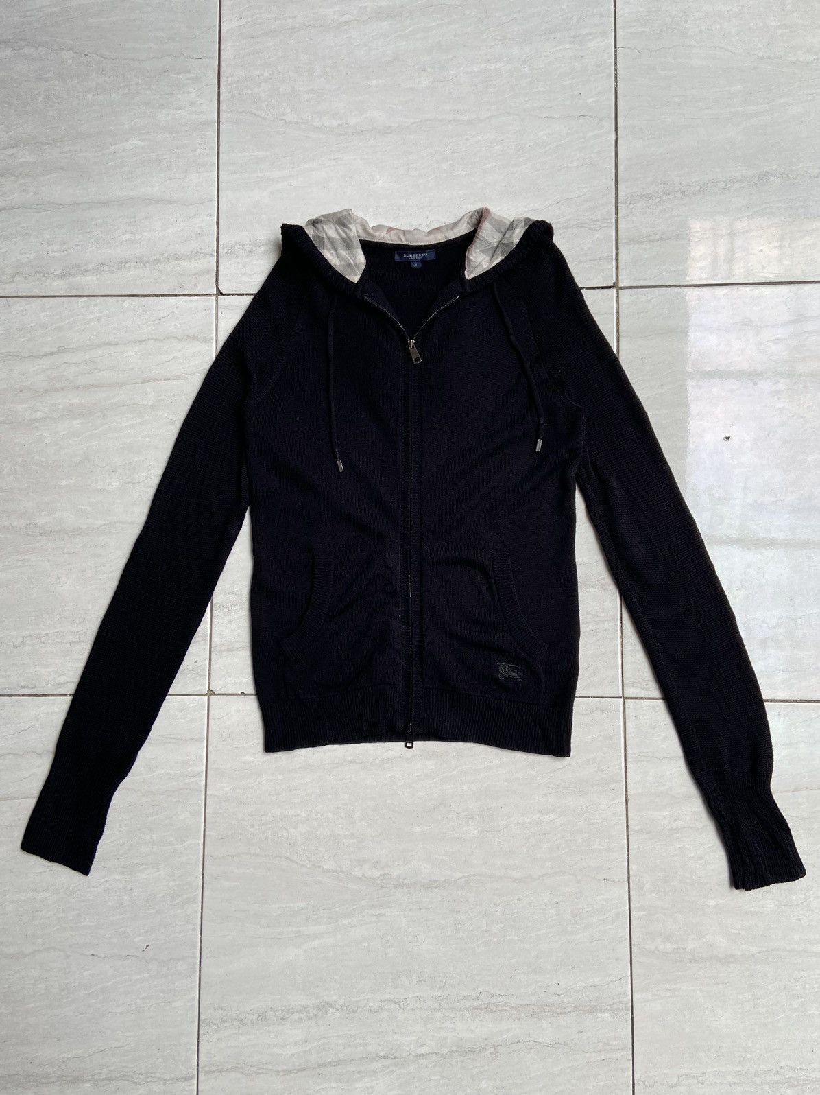 BURBERRY Black Knit Jacket