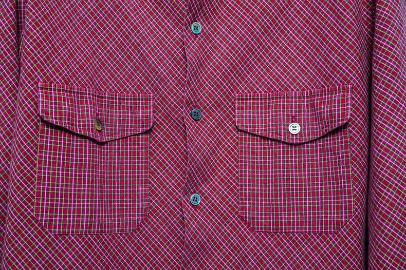 Yohji Yamamoto Yohji Yamamoto 2000SS Red, Yellow and Green Plaid Shirt 25 Size US L / EU 52-54 / 3 - 4 Thumbnail