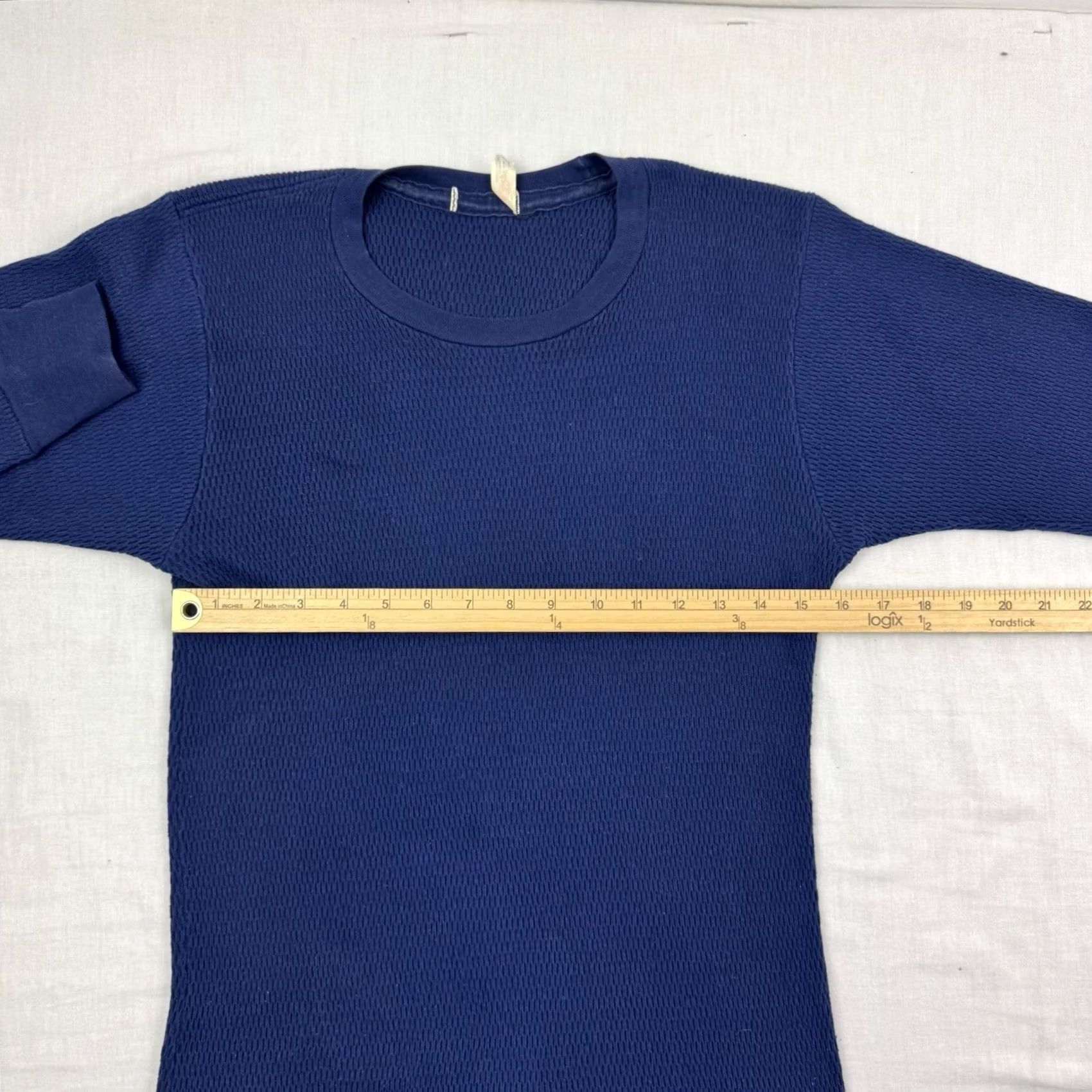 Vintage VINTAGE Munsingwear Thermal Long Sleeve Shirt Adult Medium Hipster 1970s Grunge Blue Mens Size US M / EU 48-50 / 2 - 6 Thumbnail