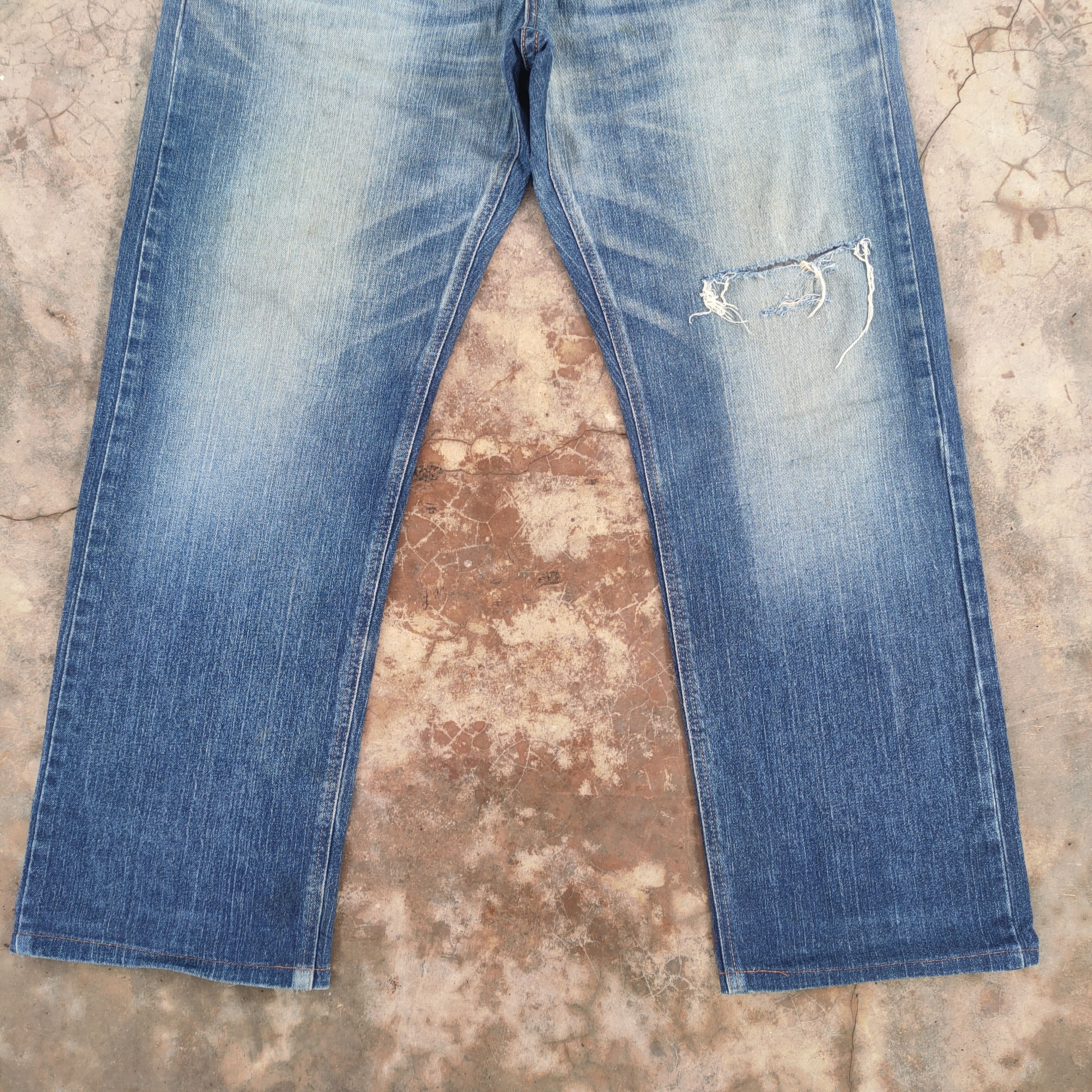 Edwin vintage Edwin faded distressed denim jeans pants Size US 38 / EU 54 - 5 Thumbnail