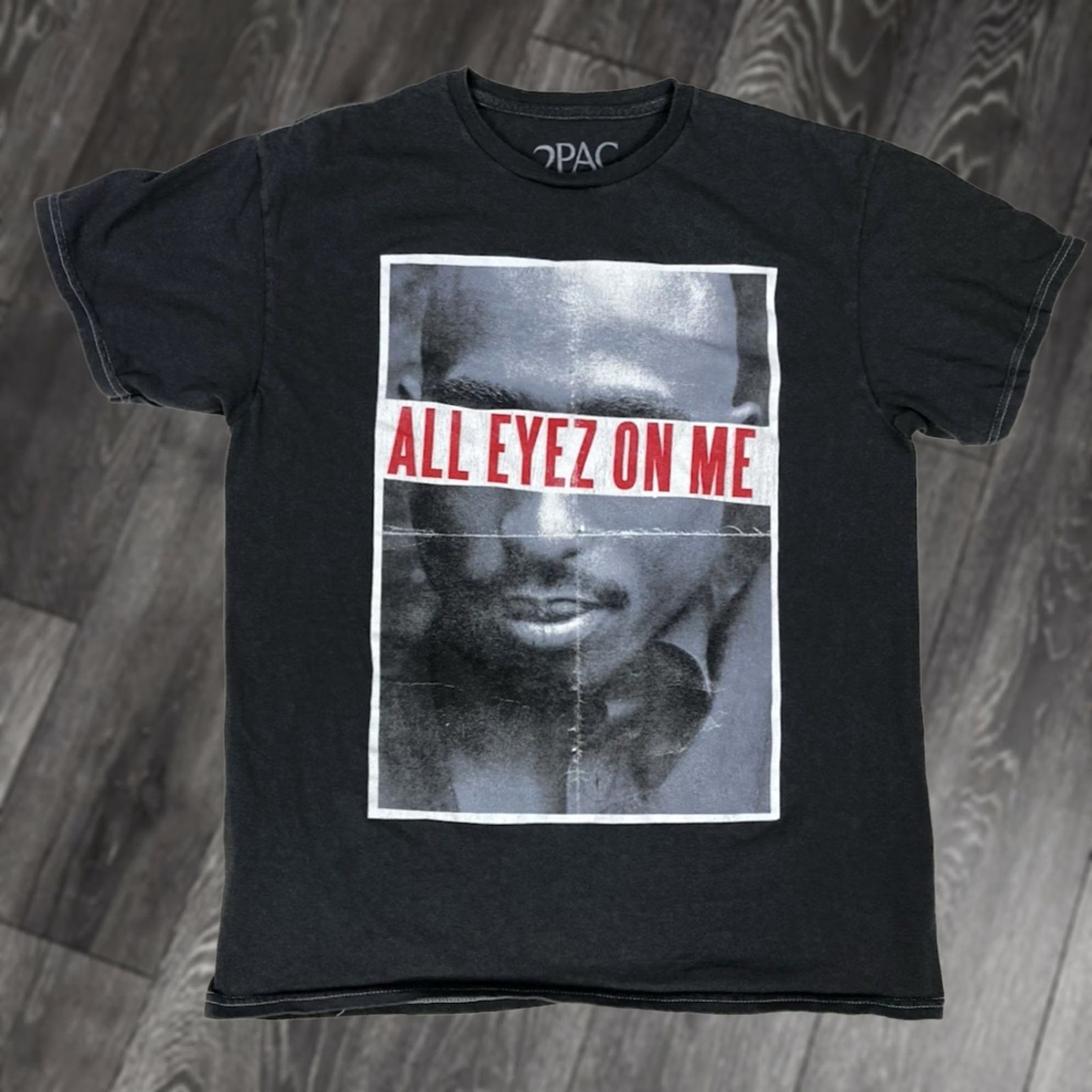 Vintage VINTAGE 2pac Tupac Shakur All Eyez On Me Retro Graphic T-shirt Women Medium Gray Hip Hop Music Shirts Size M / US 6-8 / IT 42-44 - 1 Thumbnail