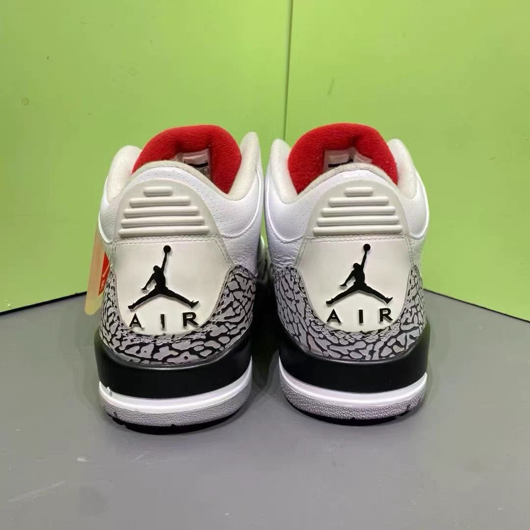 Jordan Brand Air Jordan 3 White Cement Basketball Shoes K15 Size US 9 / EU 42 - 7 Thumbnail