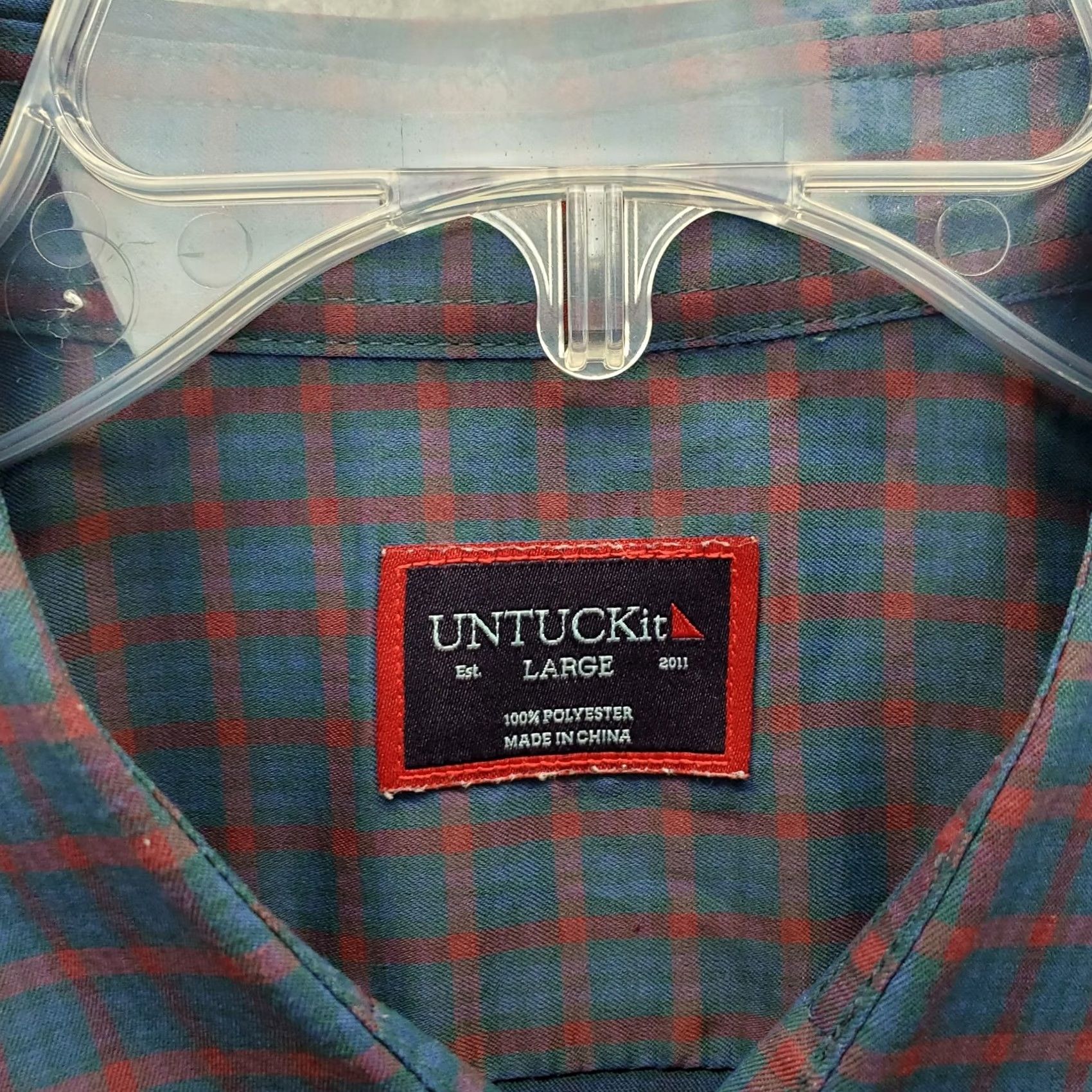 UNTUCKit UNTUCKit Button-Down Shirt Mens L Multi Plaid Long Sleeve Collared Chest Pocket Shirt Size US L / EU 52-54 / 3 - 6 Thumbnail