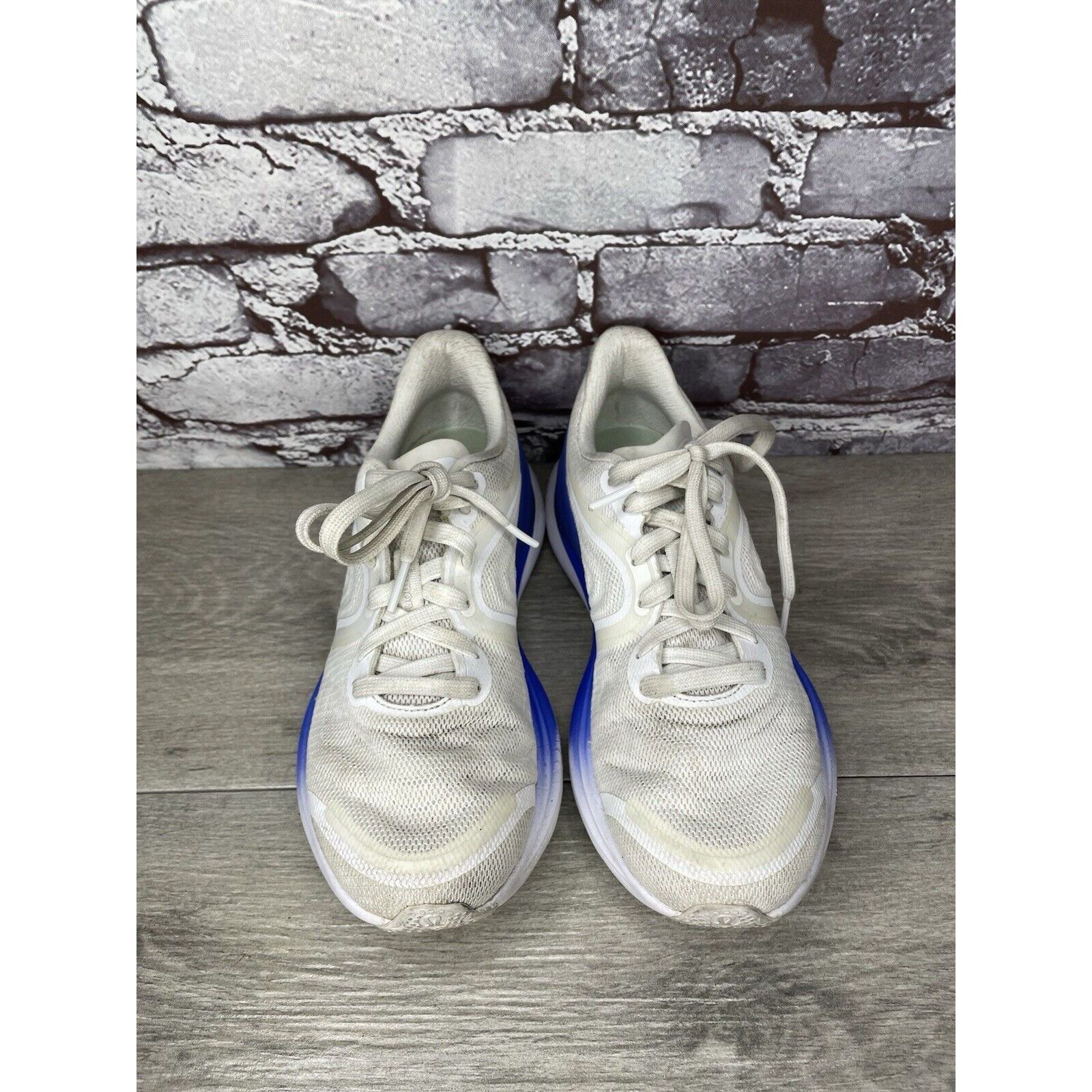 Lululemon Lululemon Blissfeel Run 2 White Blue Running Shoes Athletic Size US 7.5 / IT 37.5 - 3 Thumbnail