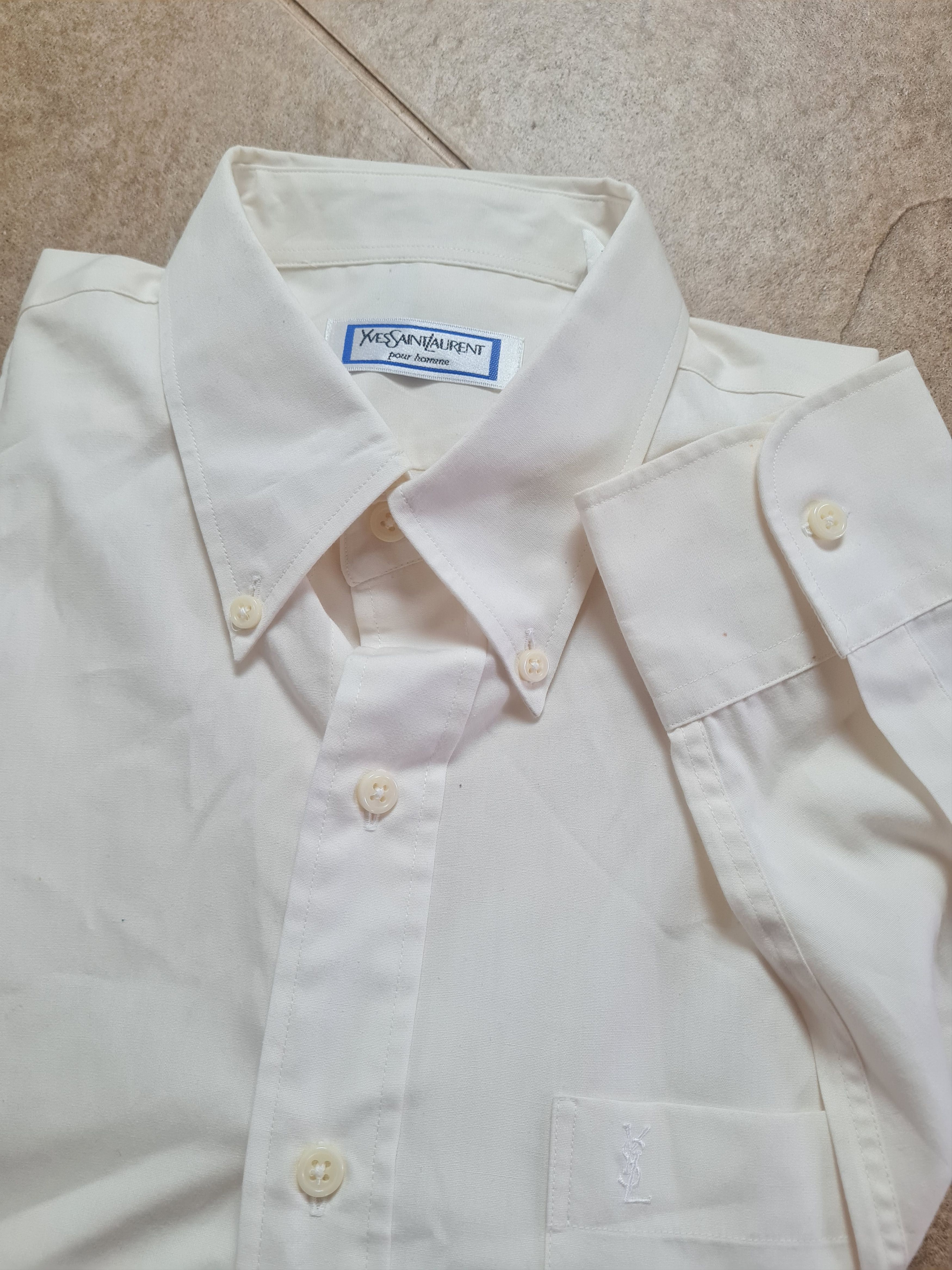 Yves Saint Laurent Vintage YSL Shirt Cotton Yves Saint Laurent Shirtsleeve 90s Size US M / EU 48-50 / 2 - 5 Thumbnail