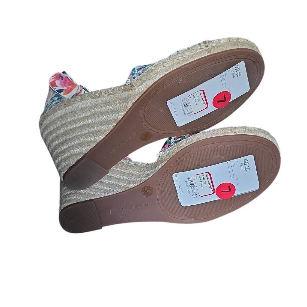 Vince Camuto Vince Camuto Women's Size 7 Pink Floral Leera Espadrille Wed Size US 7 / IT 37 - 3 Thumbnail
