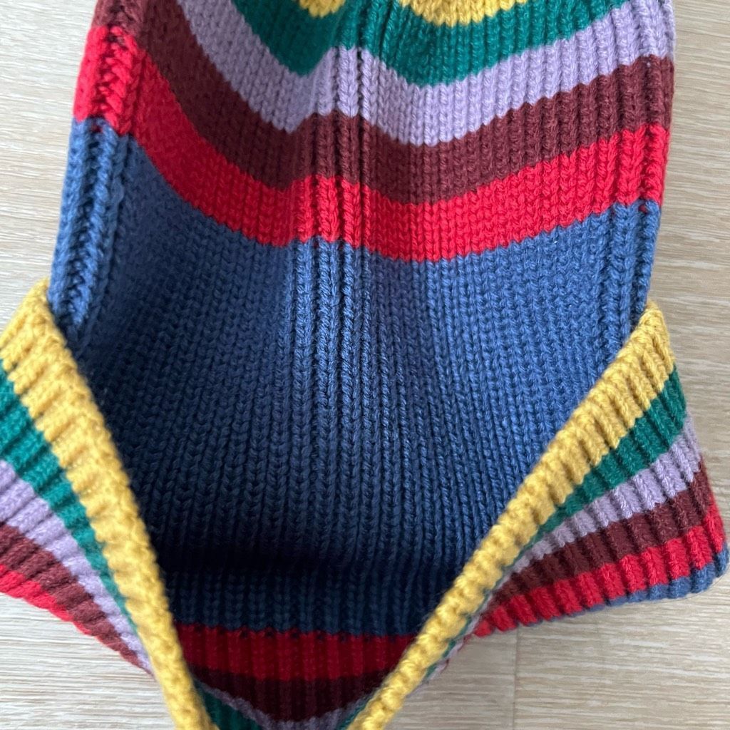 Gap baby GAP Stripes Hat, Pom Pom Beanie, Rolled Cuff Rim, Toddl Size ONE SIZE - 5 Thumbnail