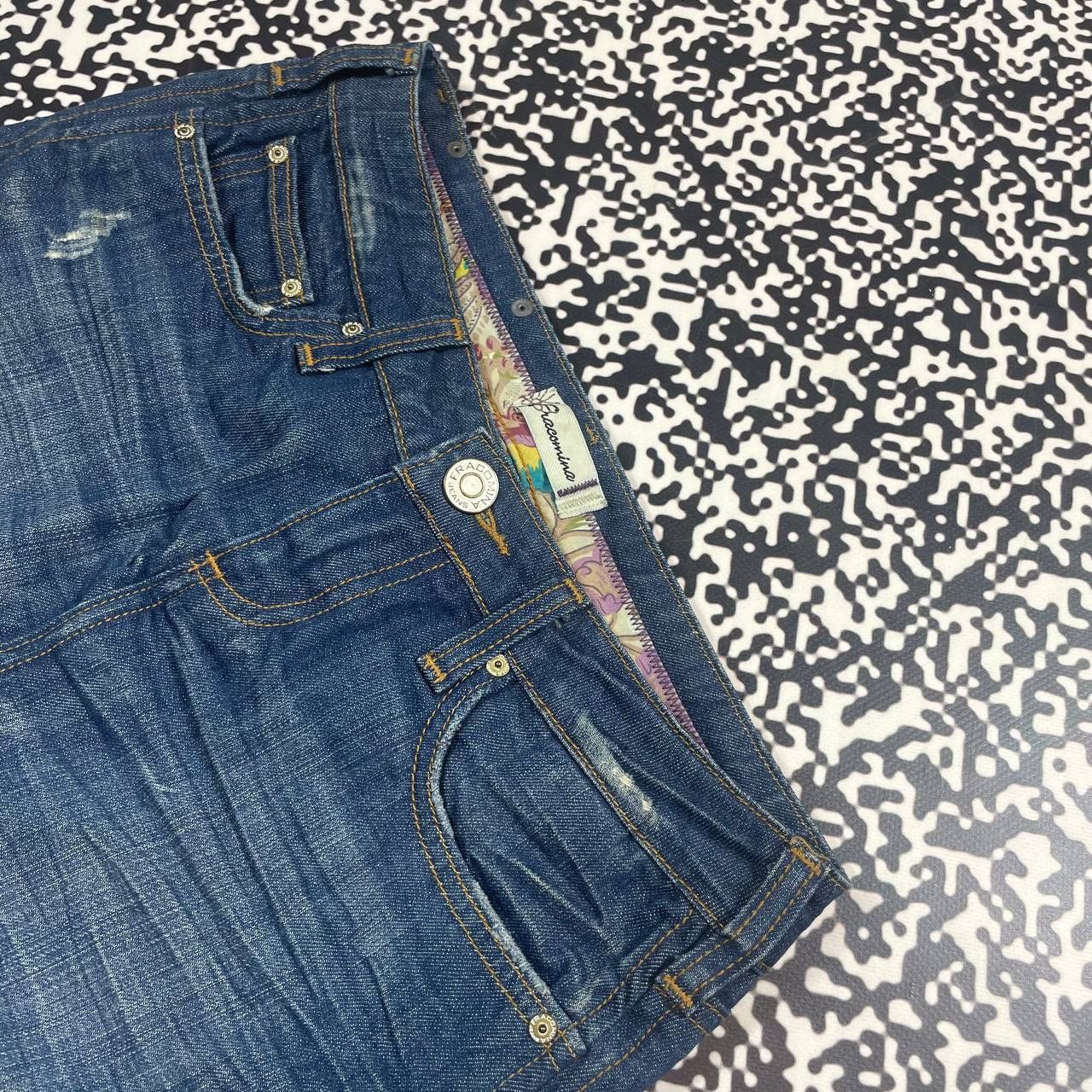 Vintage Vintage Y2K Japanese Style Denim Mini Skirt 90s Style Size 29" - 12 Thumbnail