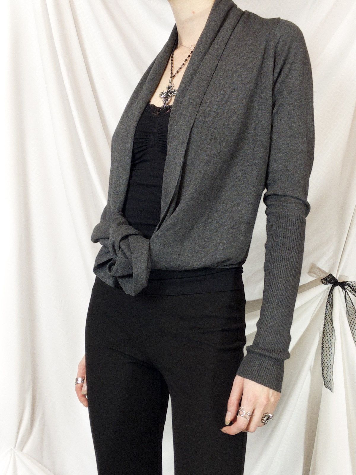 Allsaints AllSaints Sago Pirate cardigan in dark gray Size M / US 6-8 / IT 42-44 - 9 Thumbnail