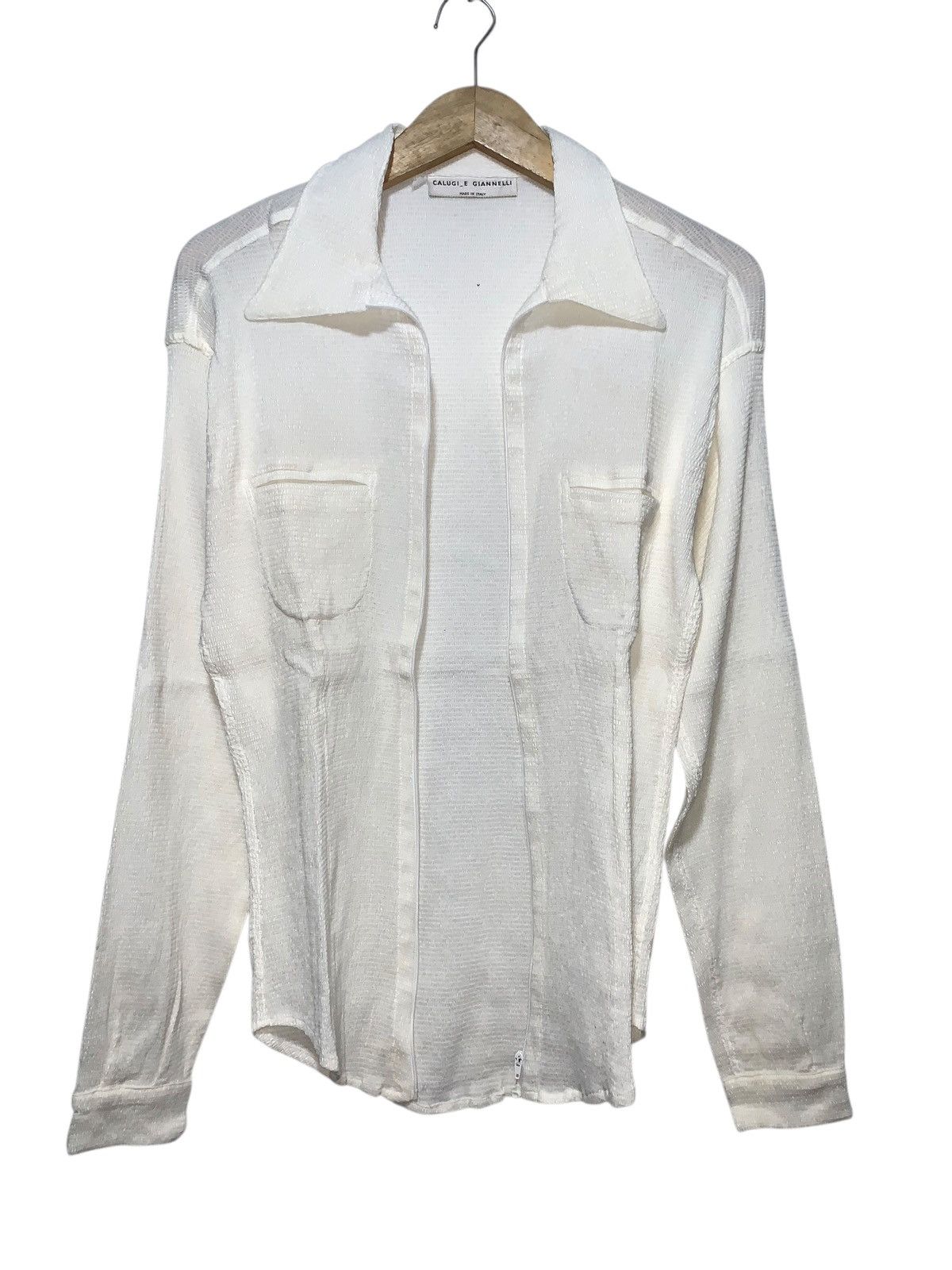 Calugi e Gianelli Vintage Calugi e giannelli pleated wrinkle zip shirt Size US M / EU 48-50 / 2 - 1 Thumbnail