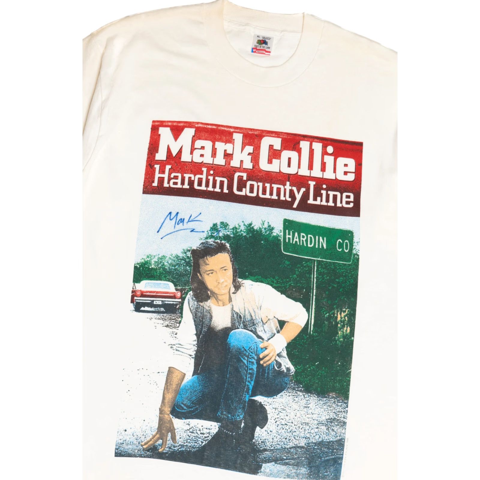 Fruit Of The Loom VINTAGE Mark Collie Hardin County Line Band T-Shirt Unisex Adults X-Large White 1990s Shirt Mens Size US XL / EU 56 / 4 - 3 Thumbnail
