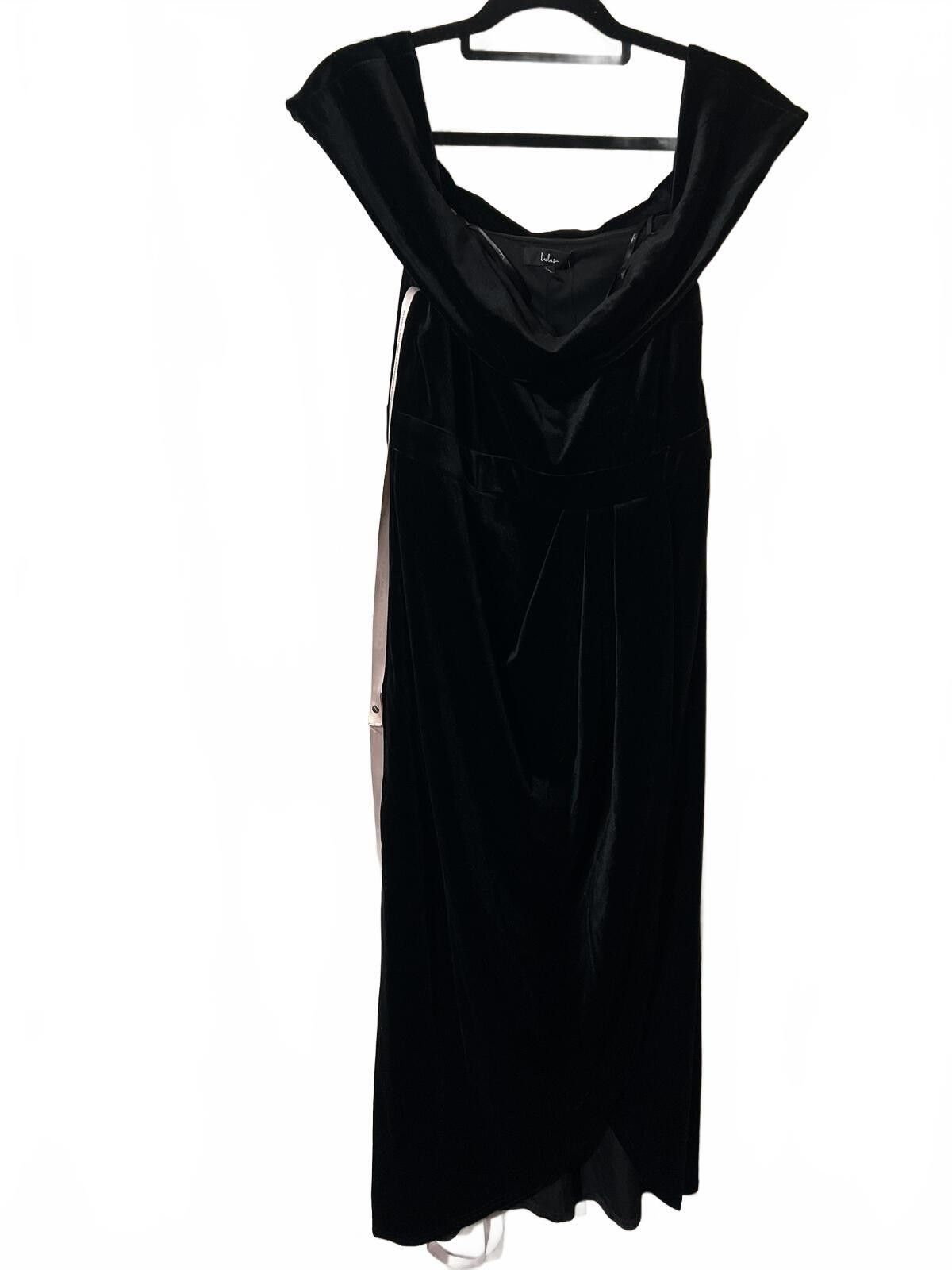 Lulus Lulus I'm Enchanted Black Velvet L elegant formal Size L / US 10 / IT 46 - 5 Thumbnail